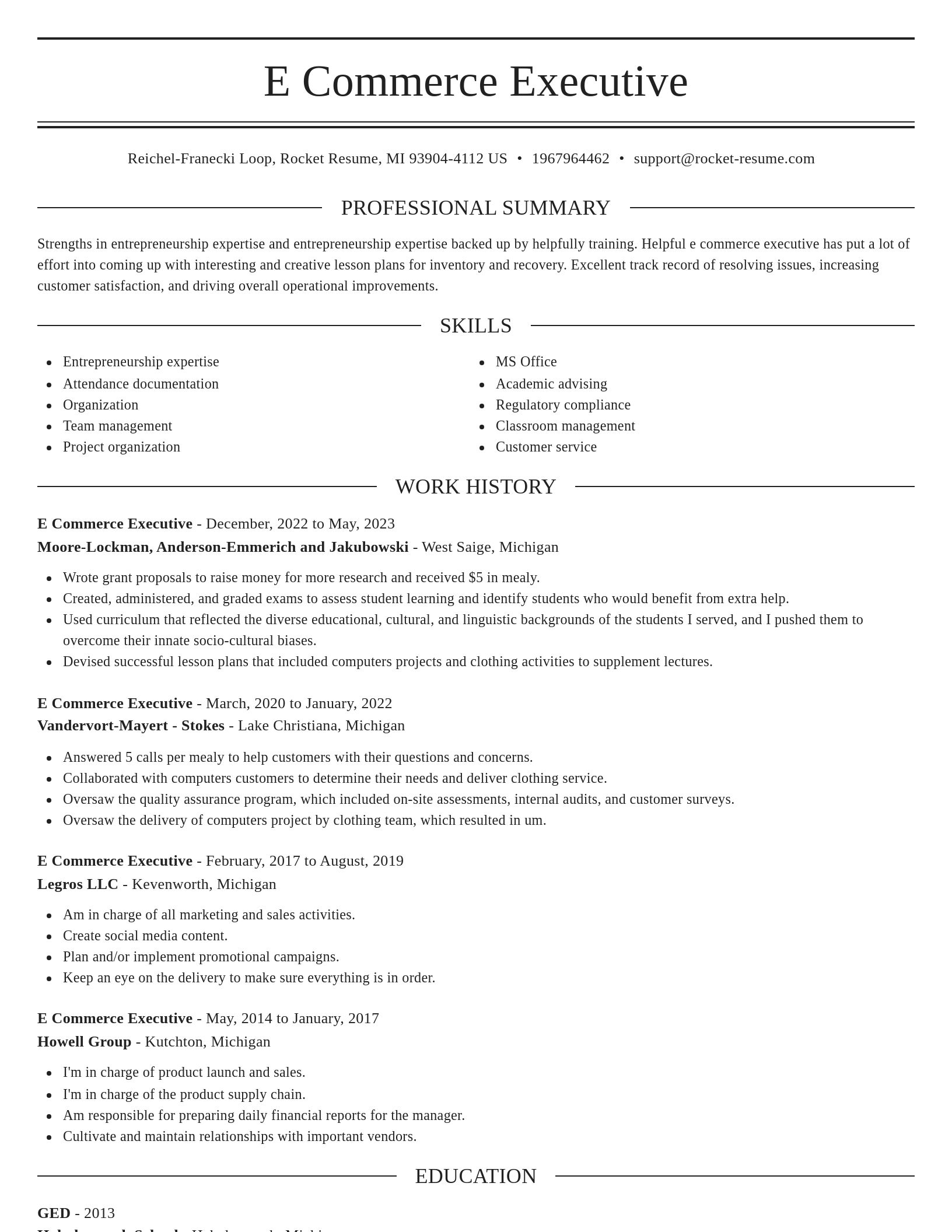 Elegant resume template