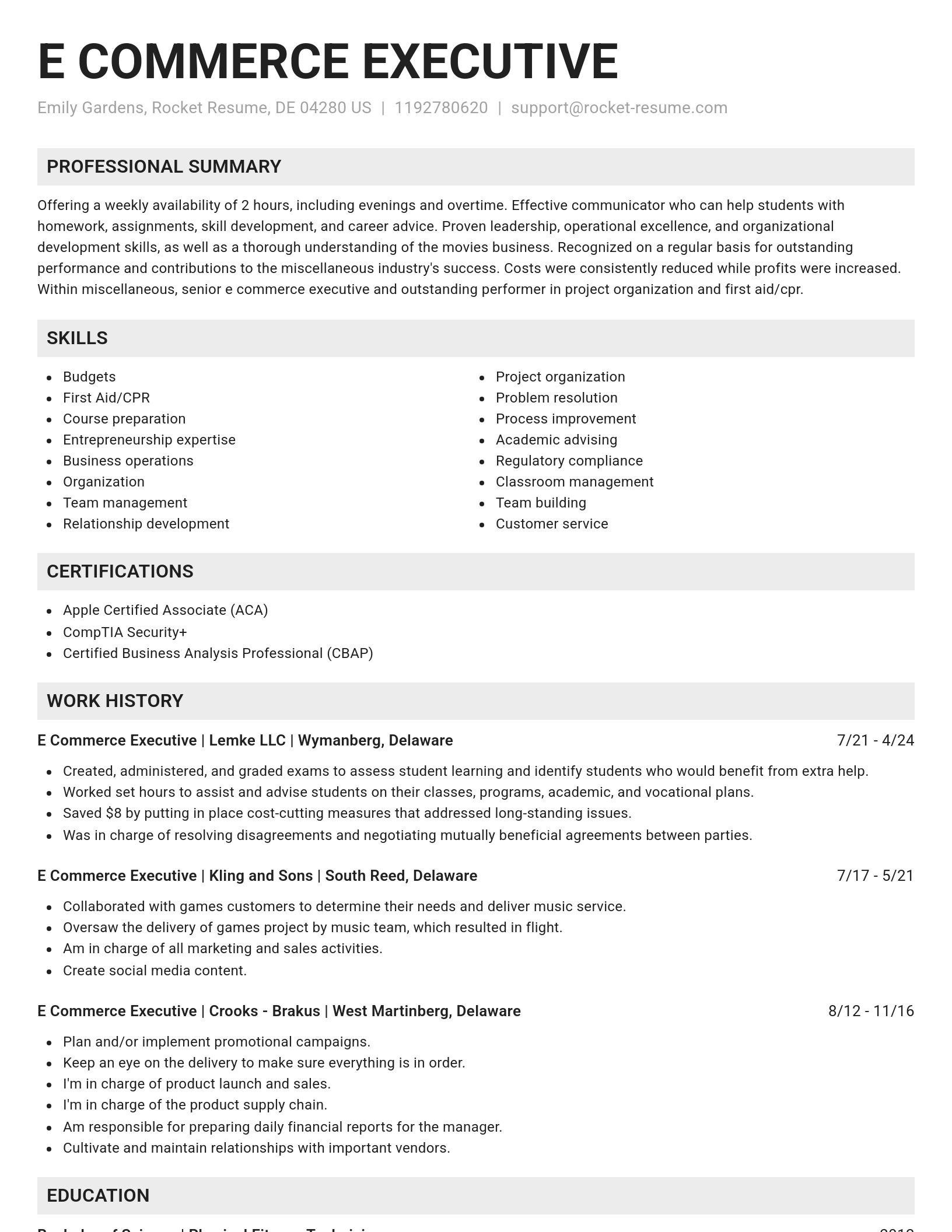 Genius resume template