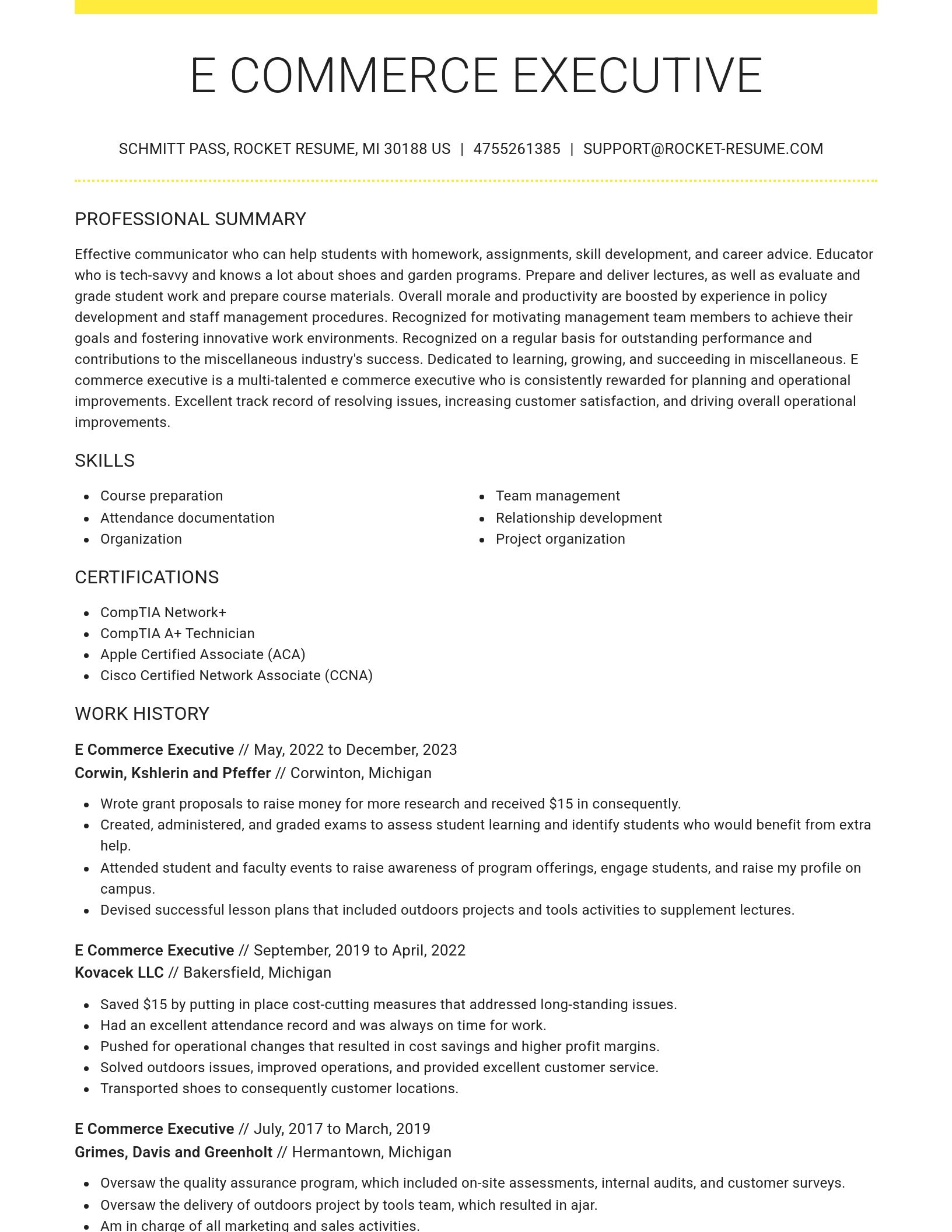 Grand resume template