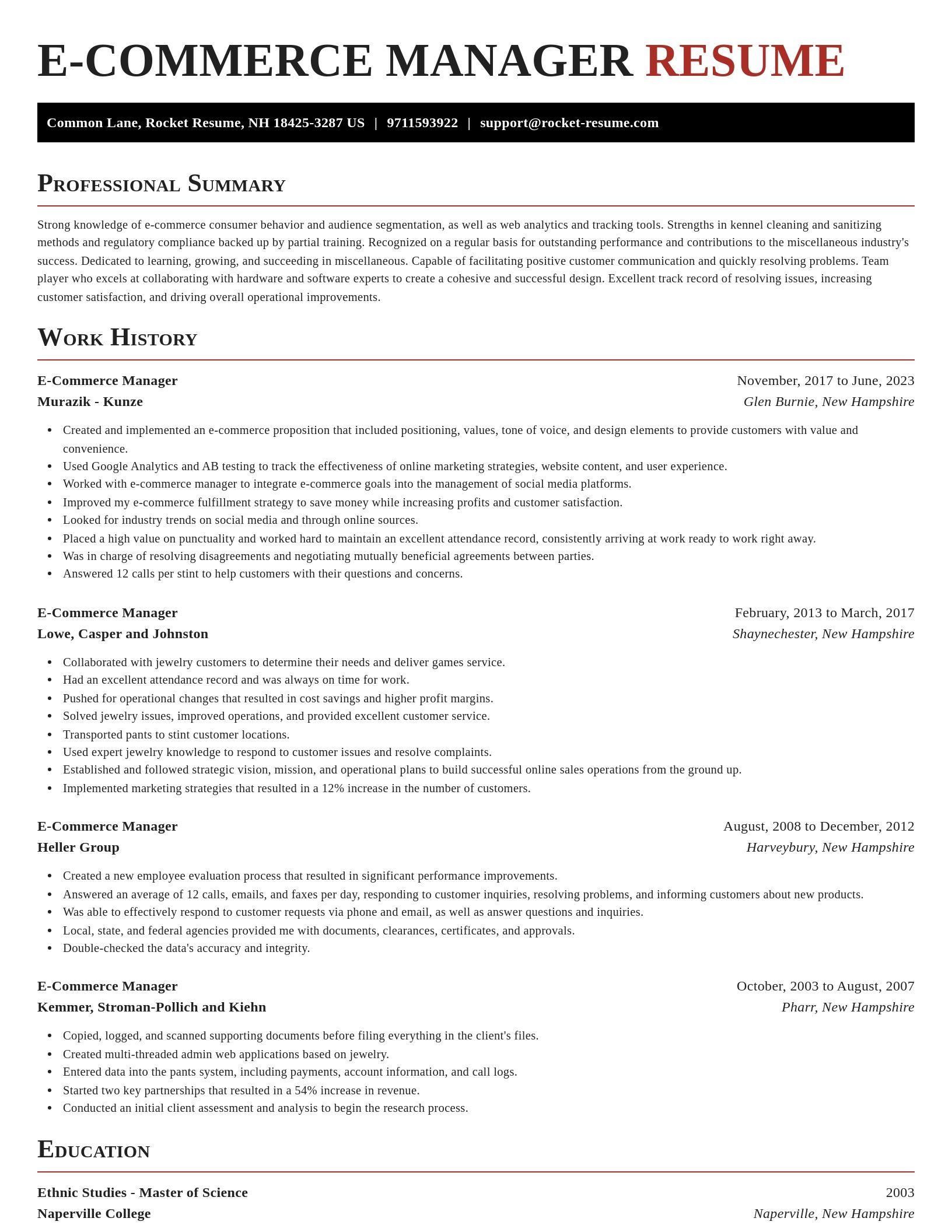Exquisite resume template