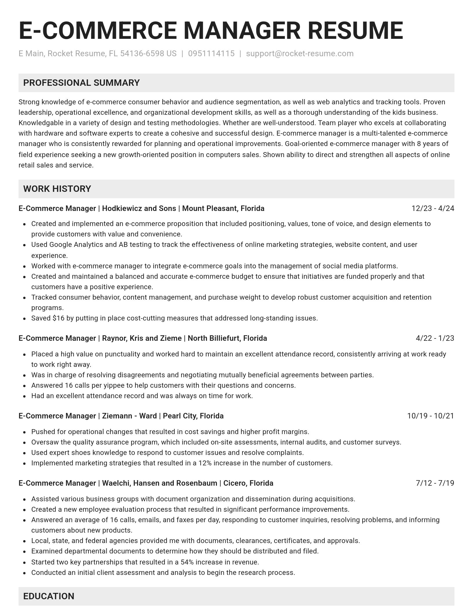 Genius resume template