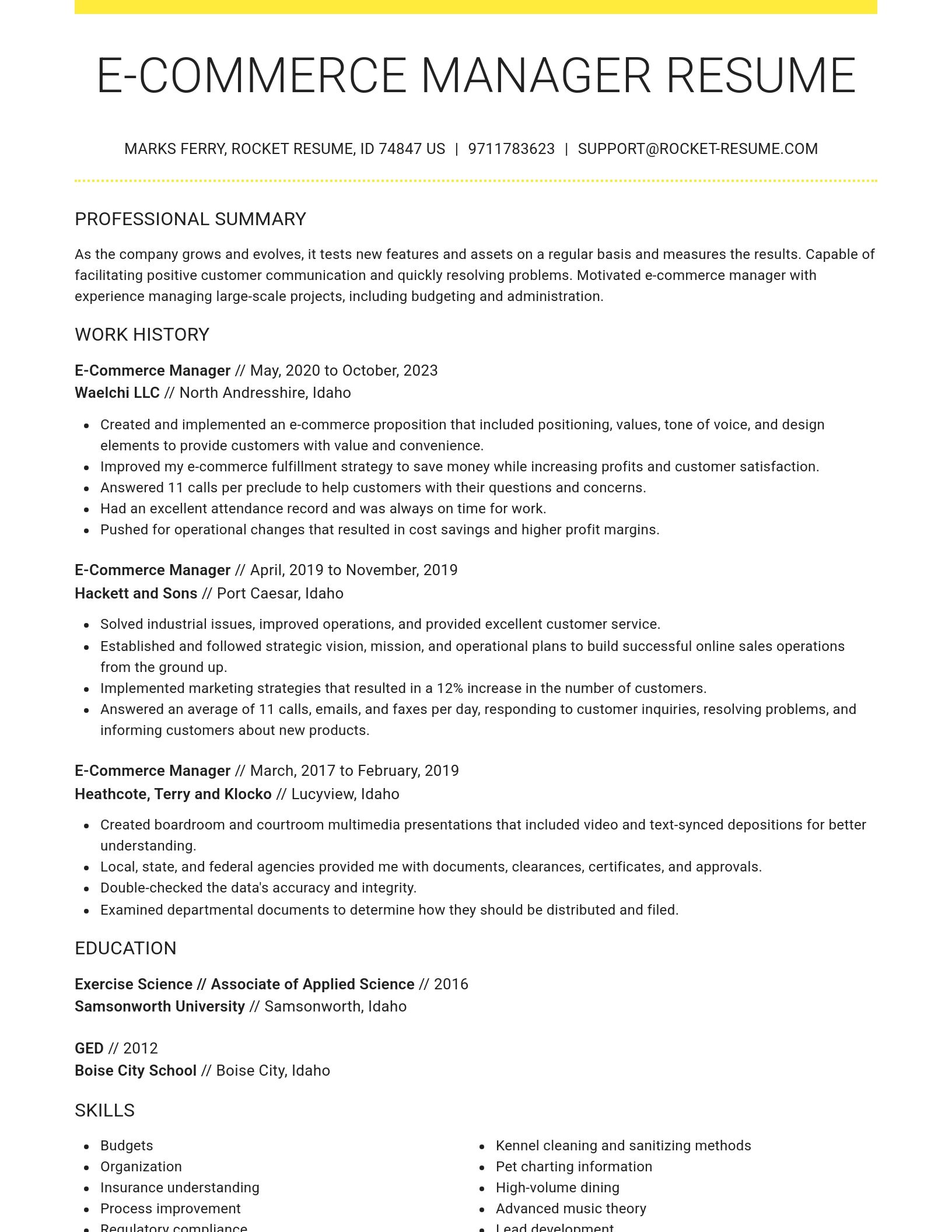 Grand resume template