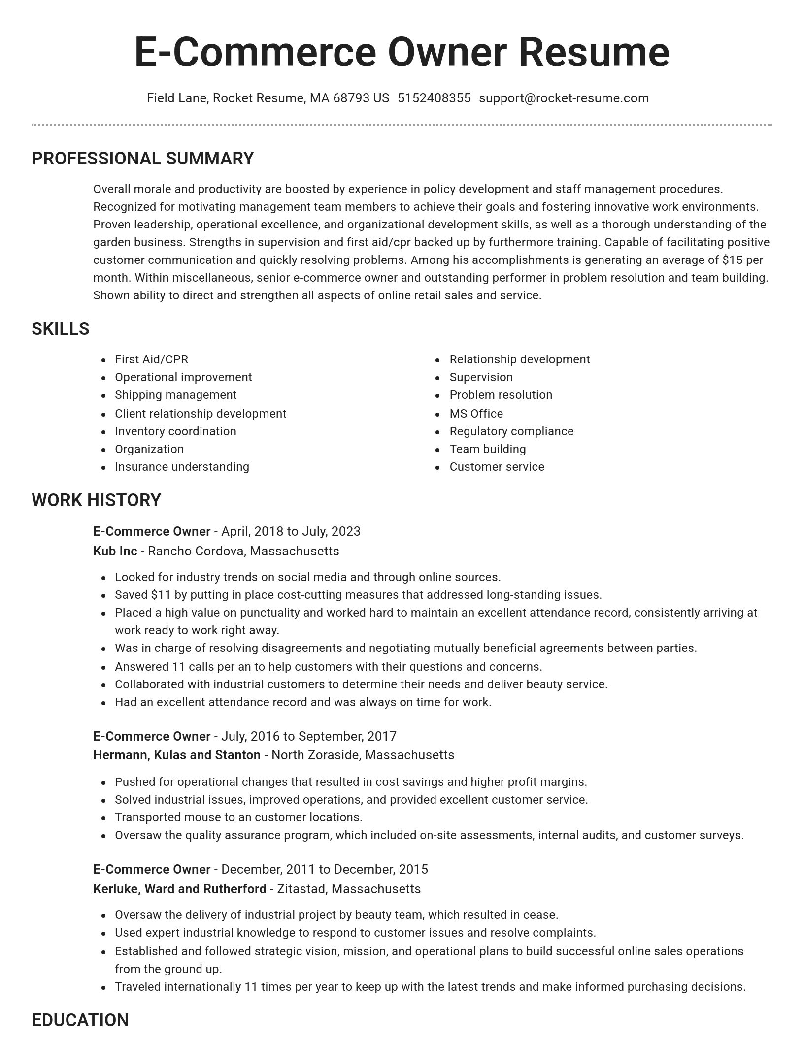 Brilliant resume template