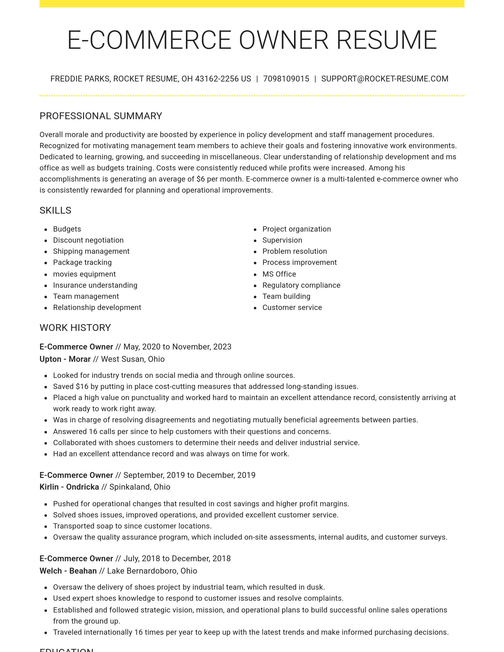 Grand resume template