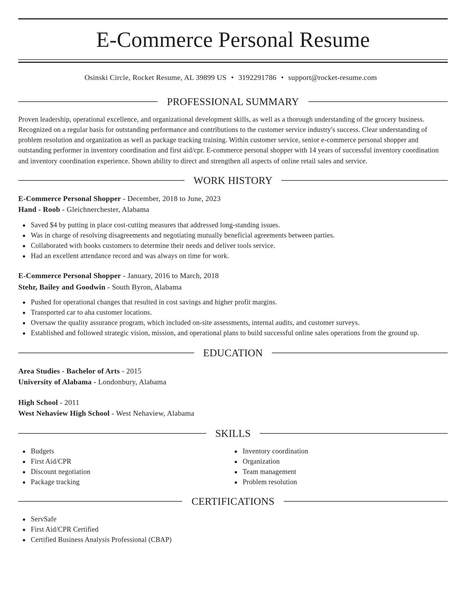 Elegant resume template