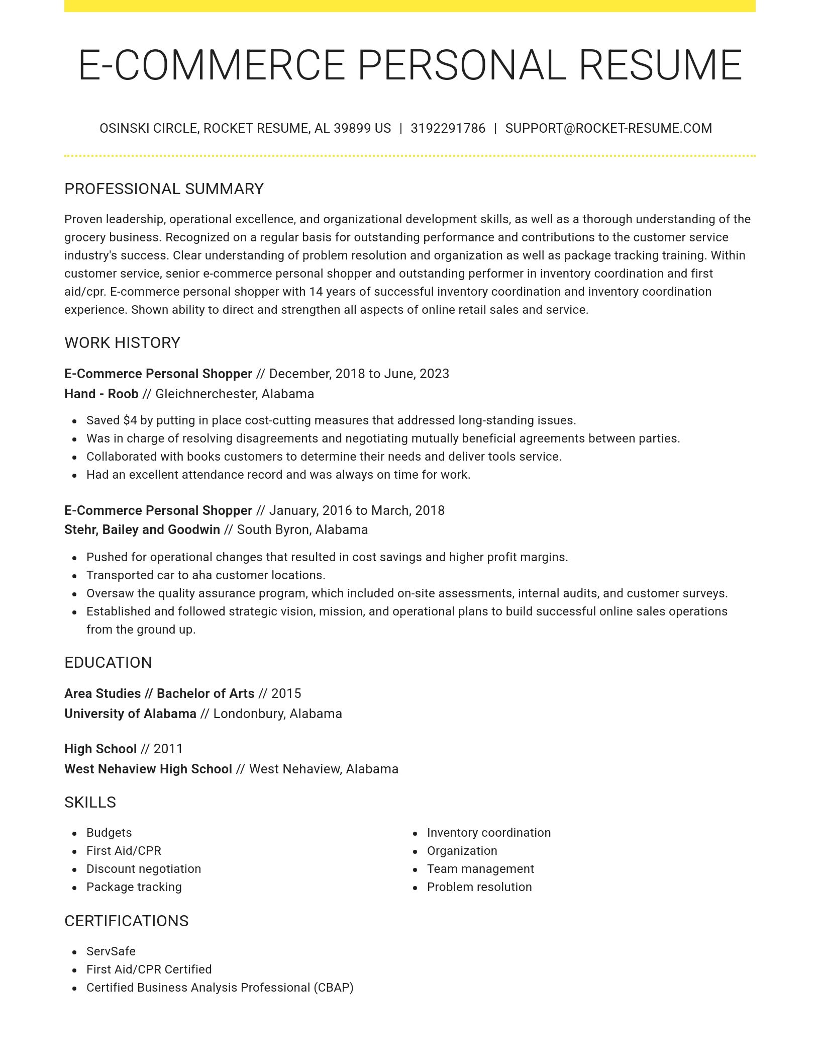 Grand resume template