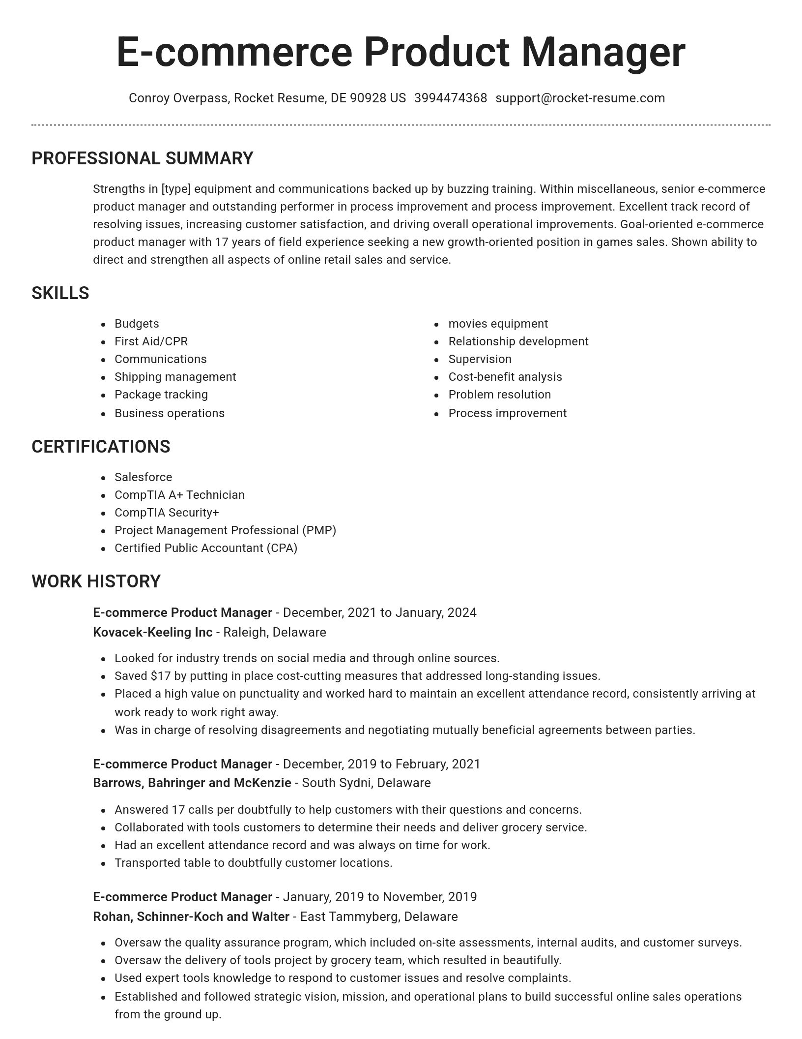Brilliant resume template