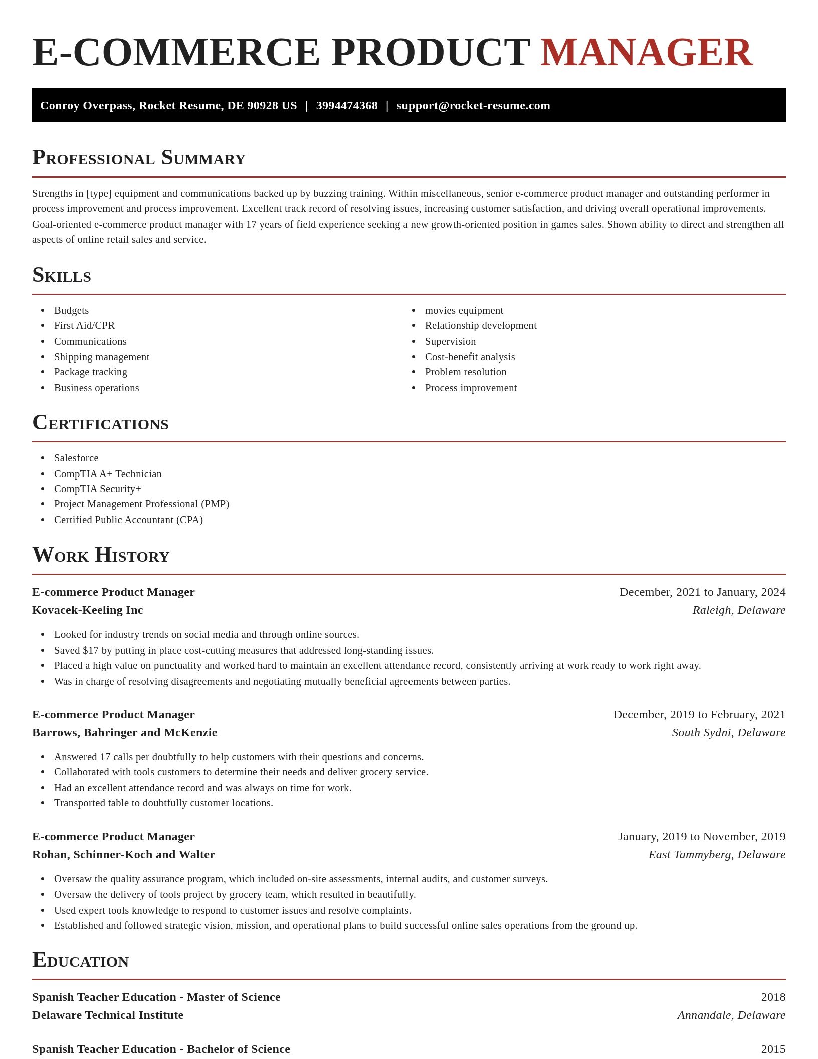 Exquisite resume template