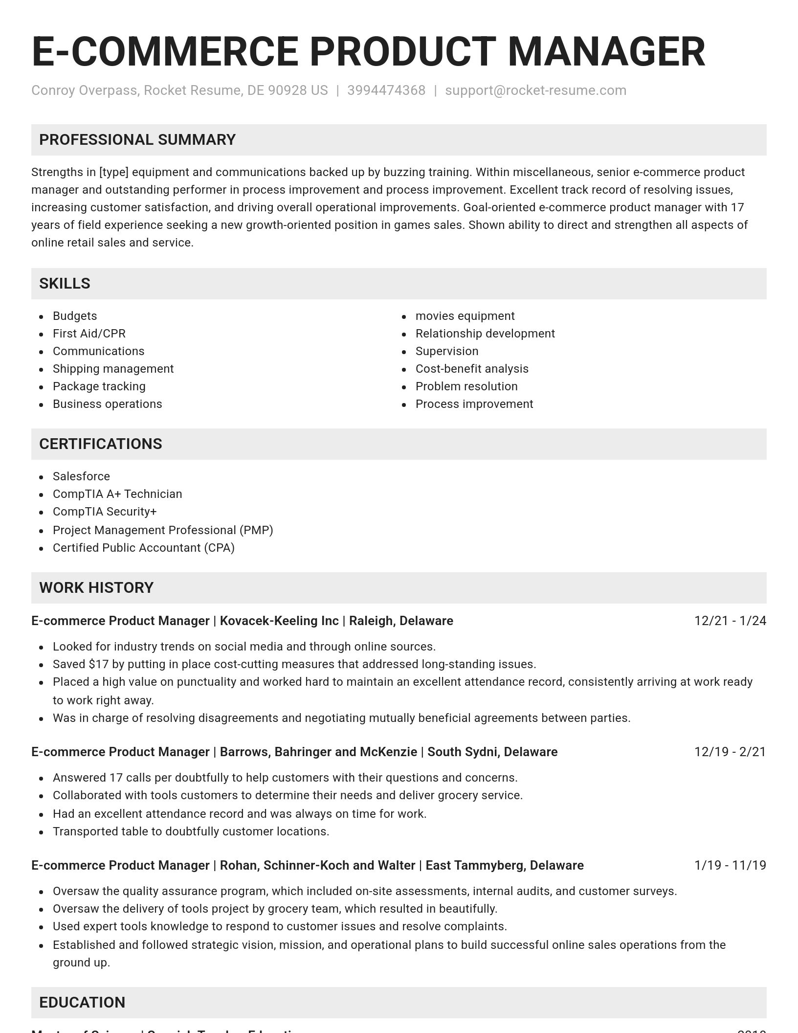 Genius resume template