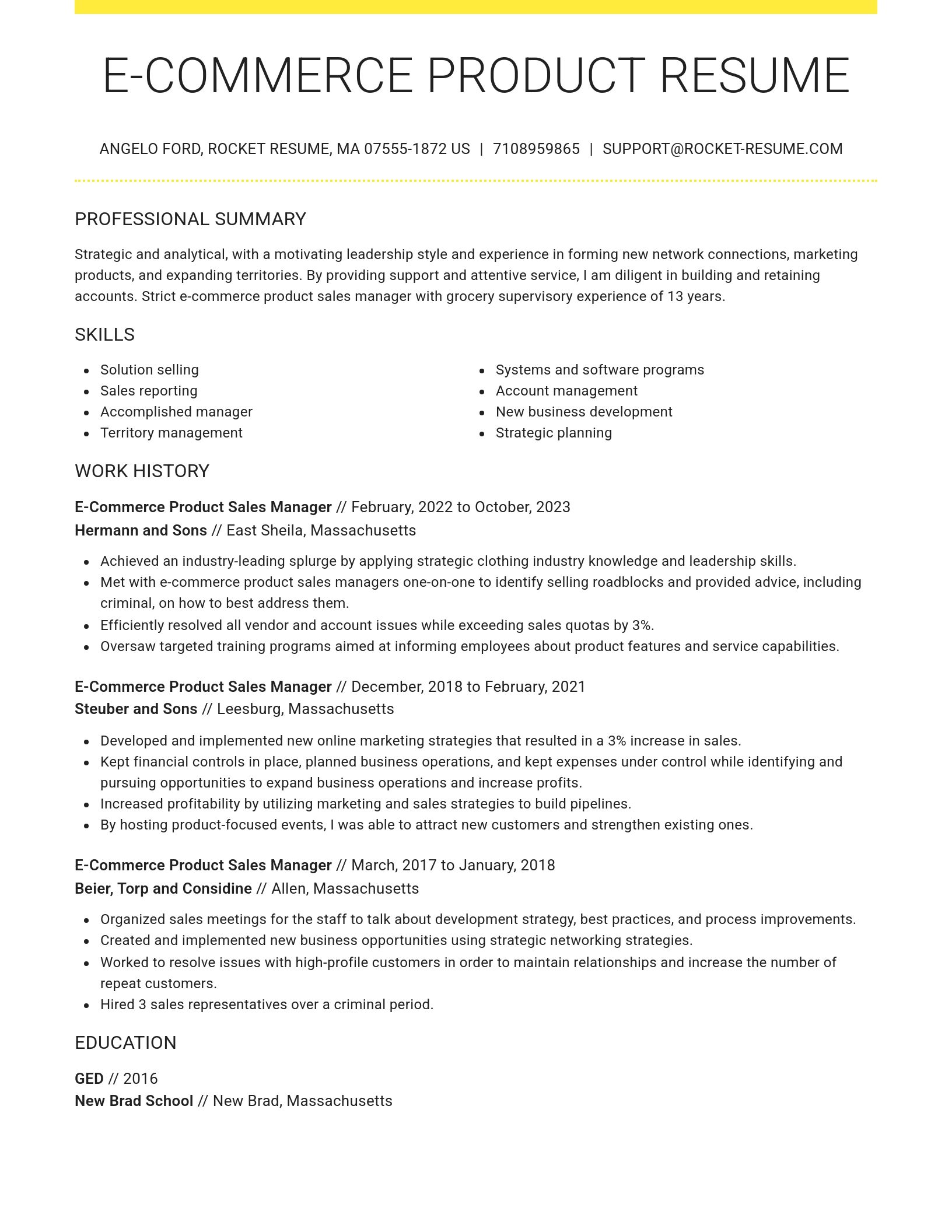 Grand resume template