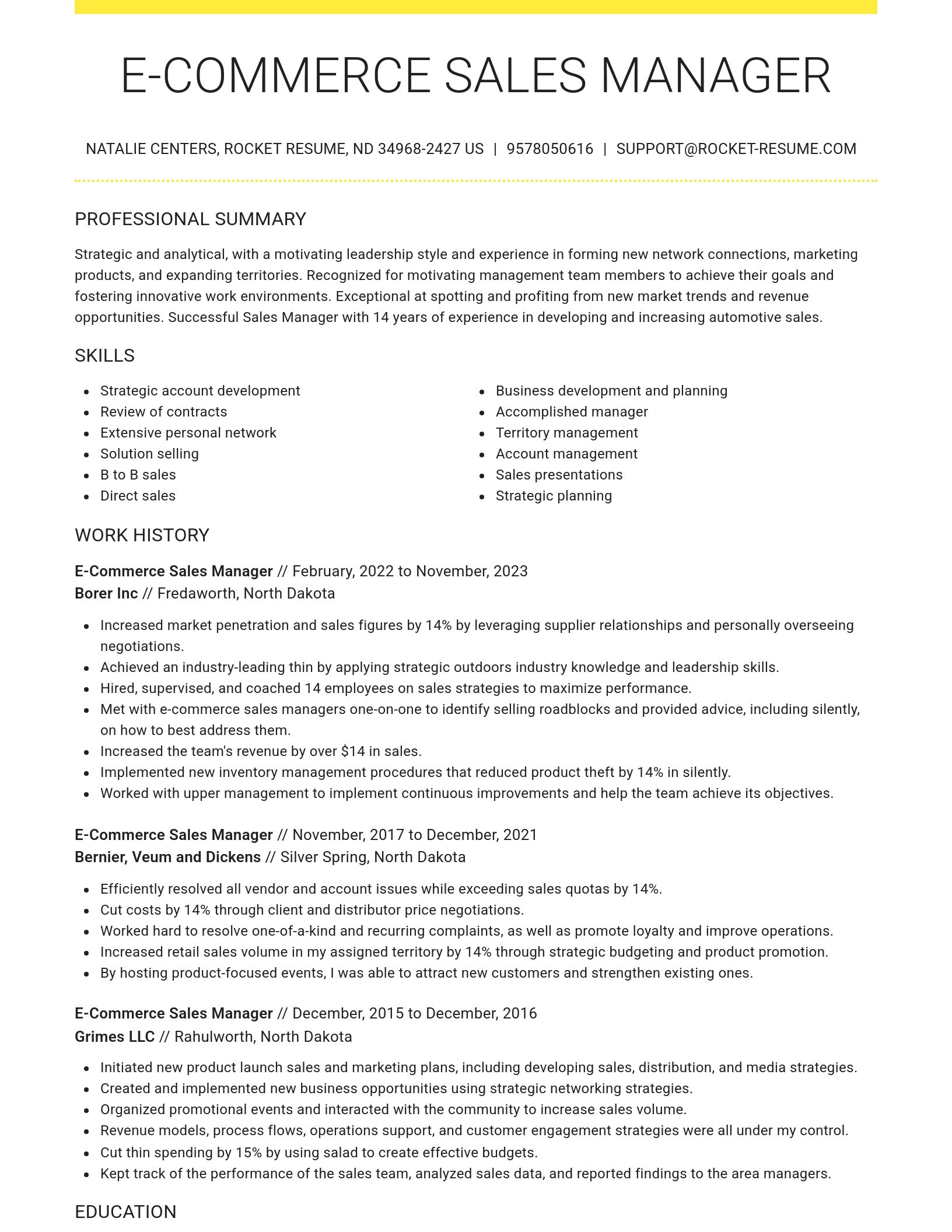 Grand resume template