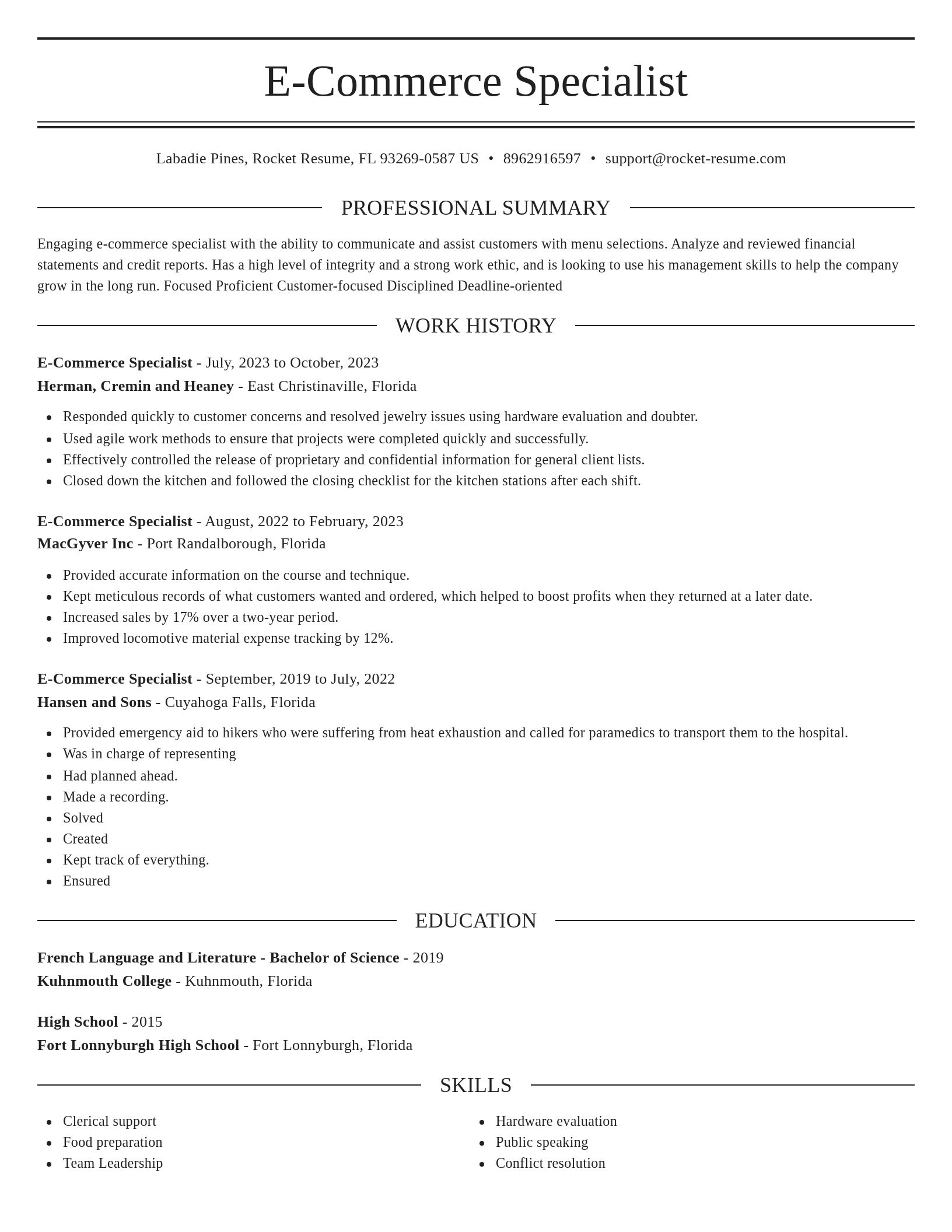 Elegant resume template