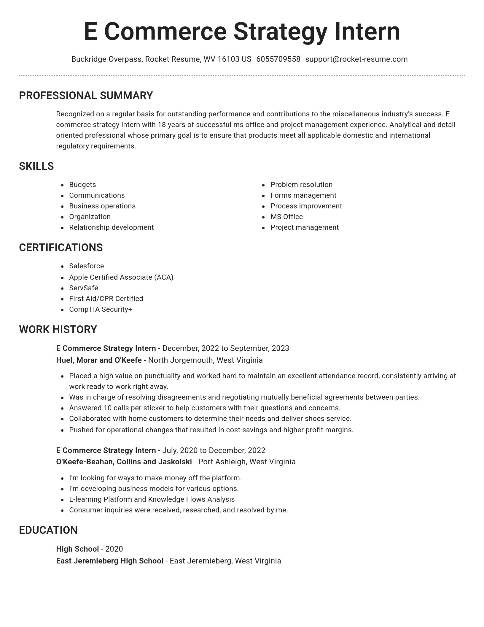 Brilliant resume template