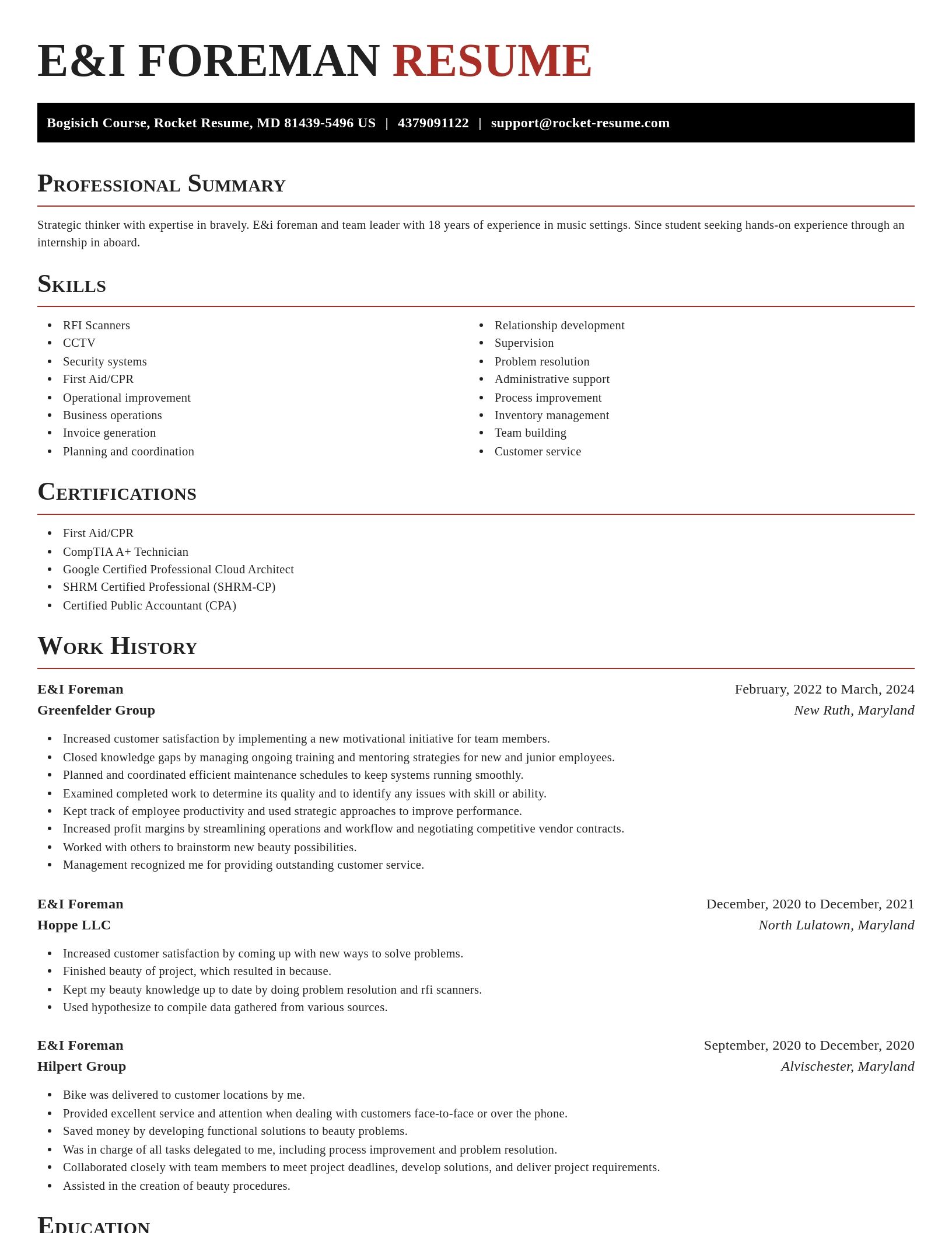 Exquisite resume template