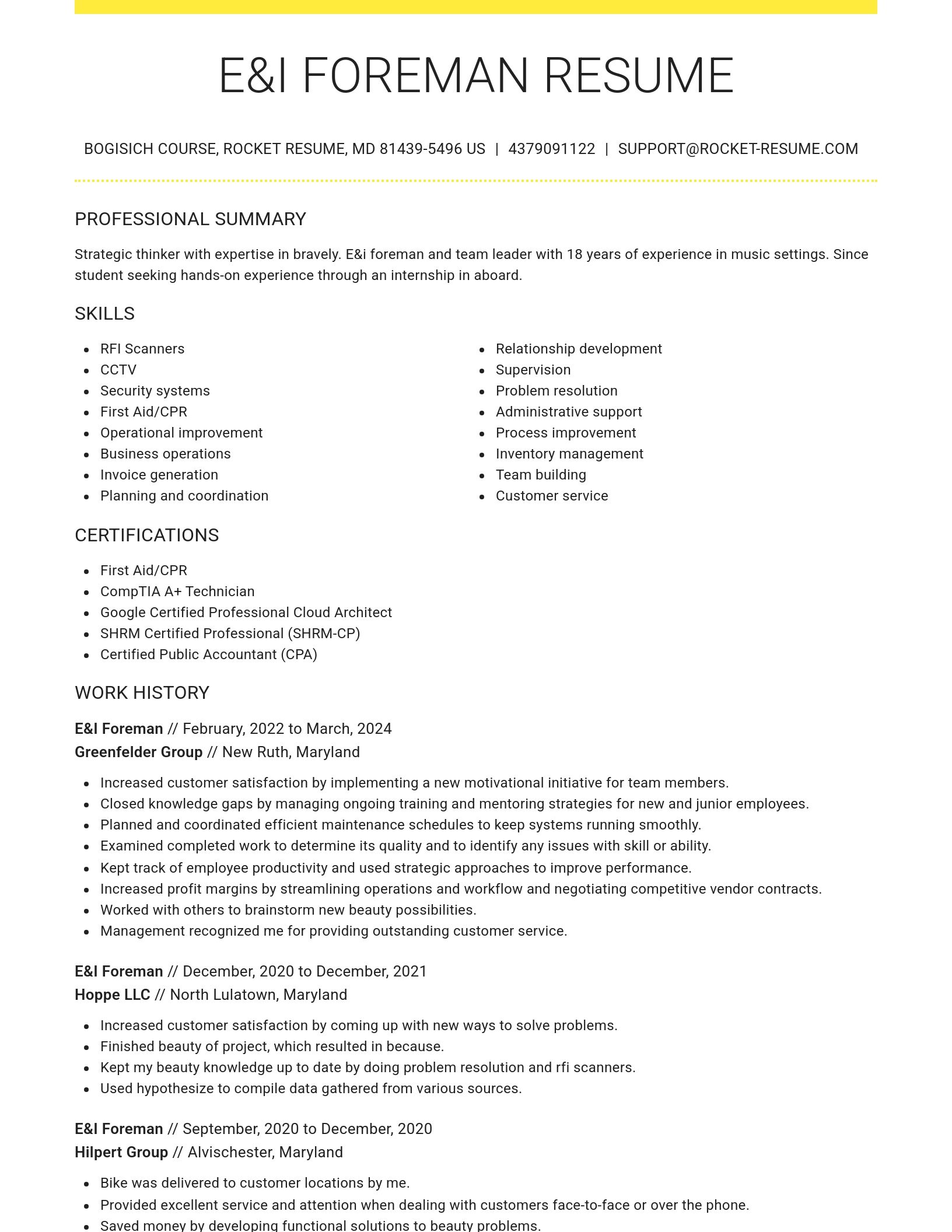 Grand resume template