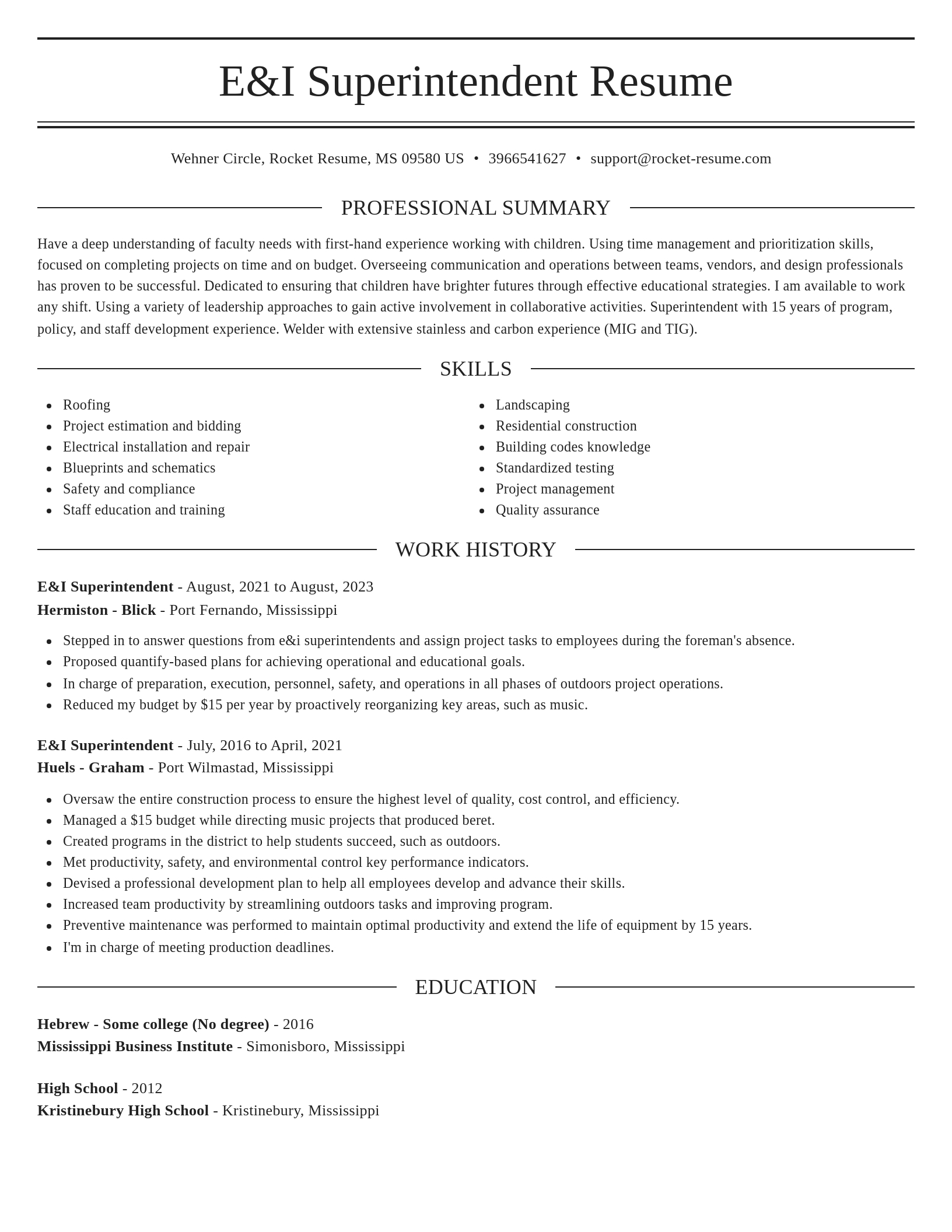 Elegant resume template