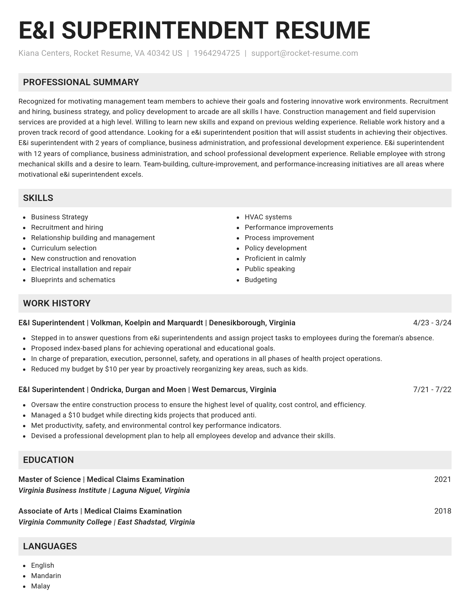 Genius resume template