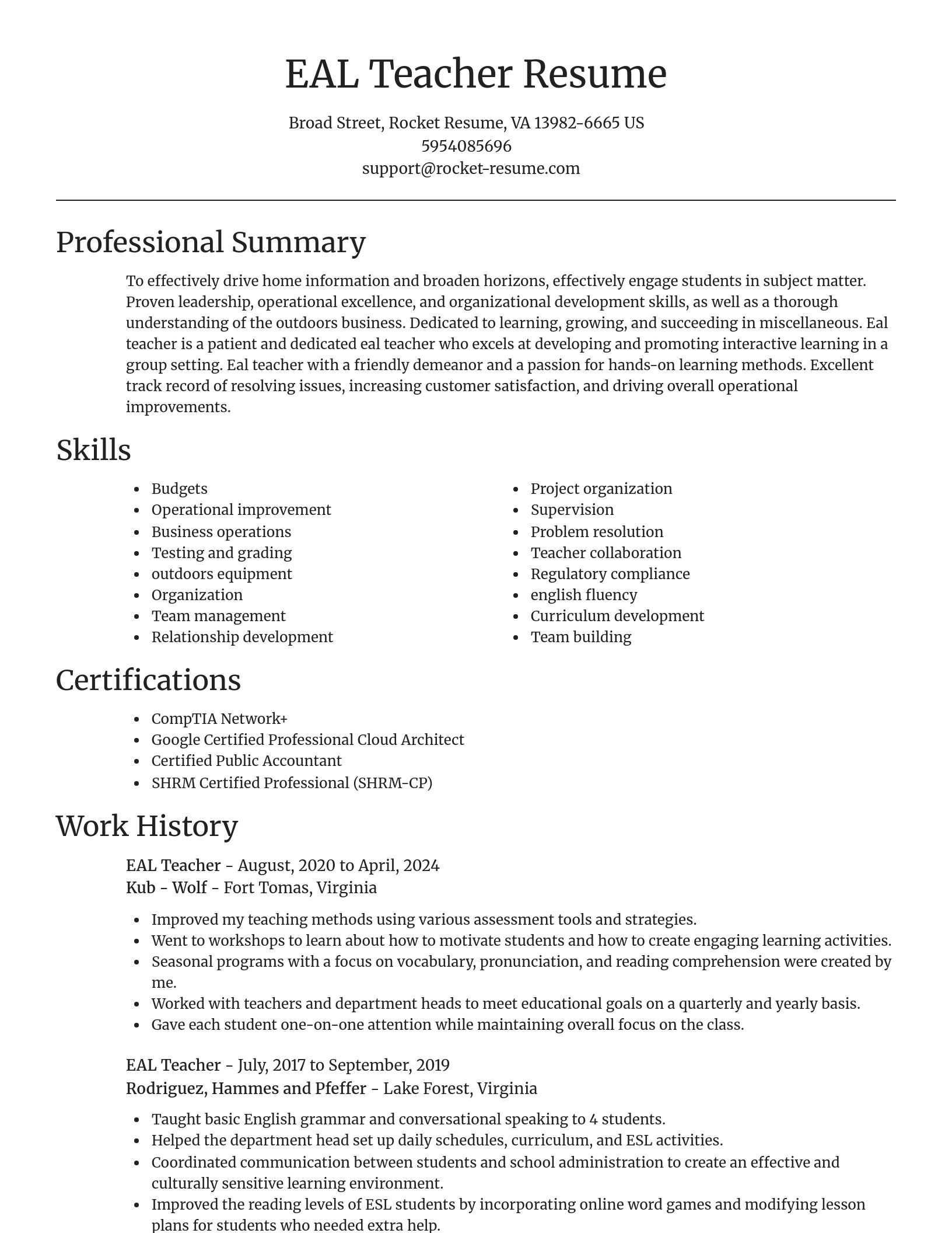 Focal Point resume template