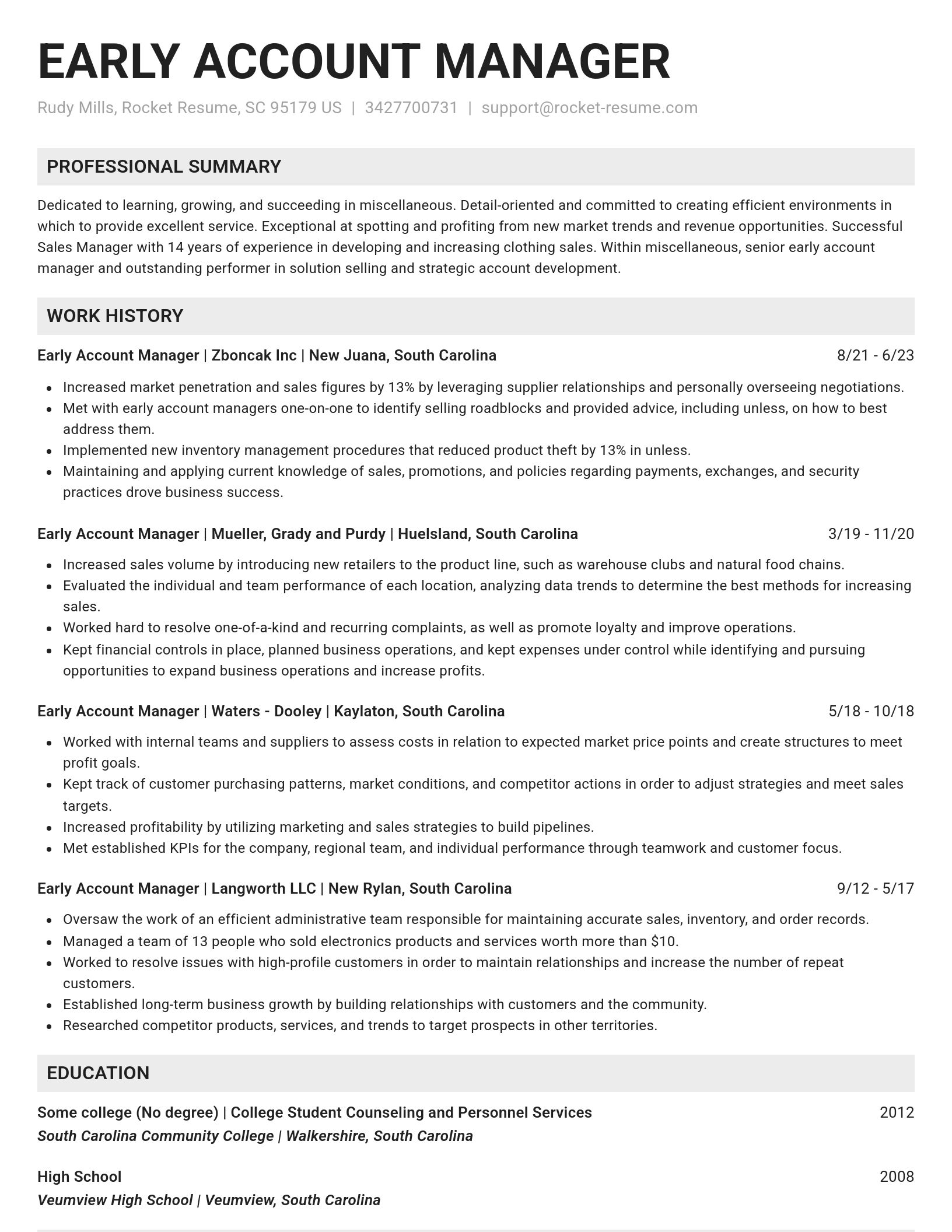 Genius resume template