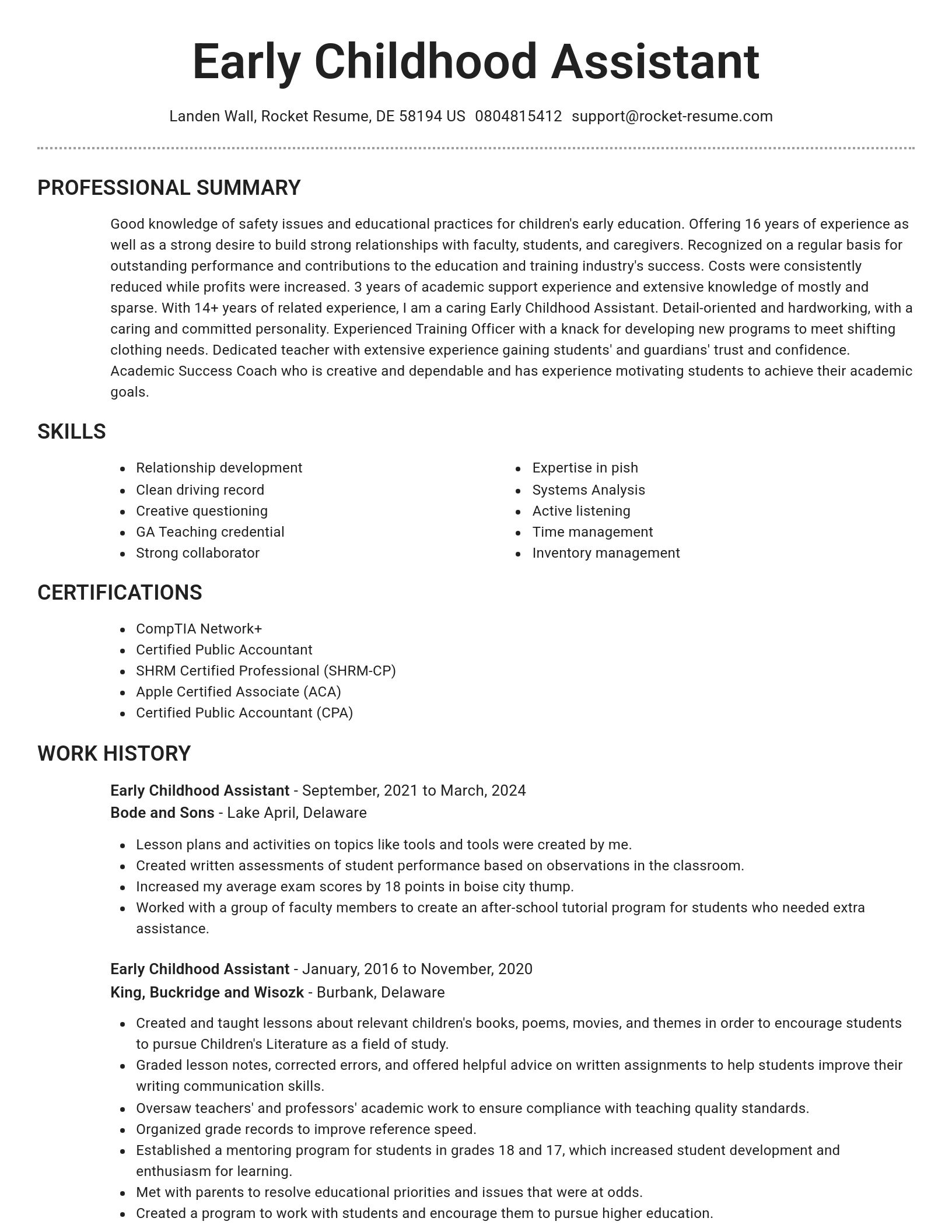 Brilliant resume template