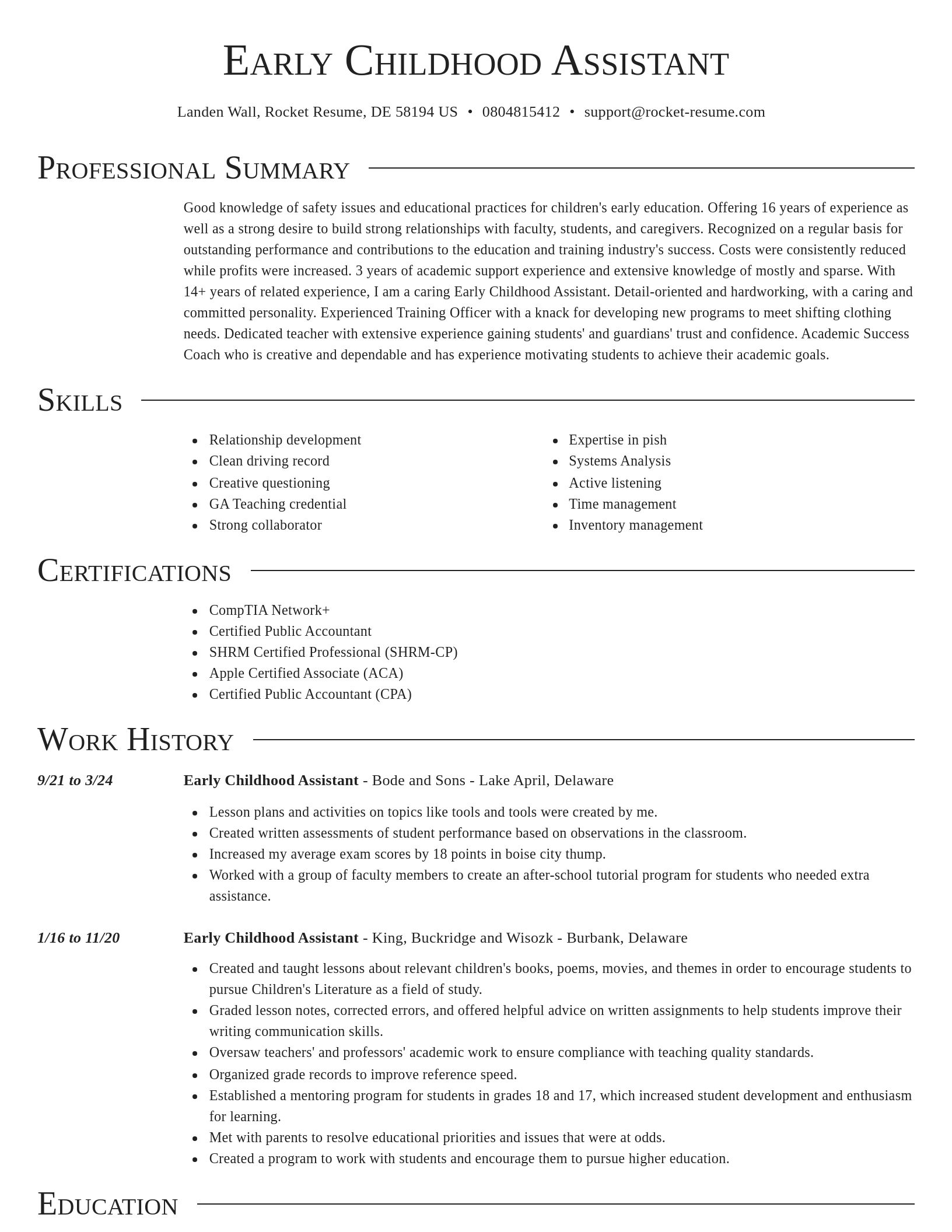 Director resume template