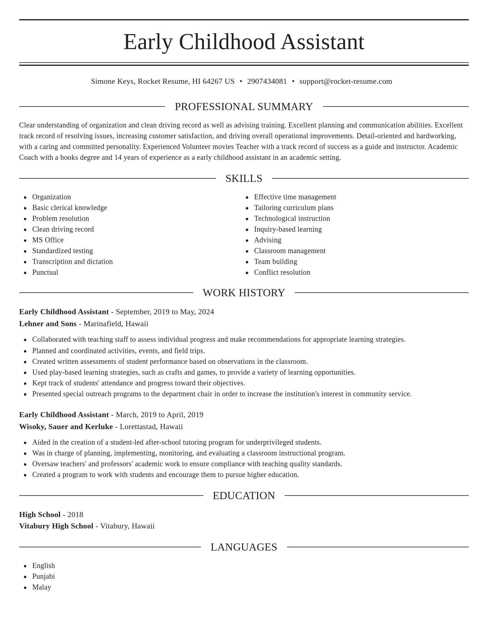 Elegant resume template