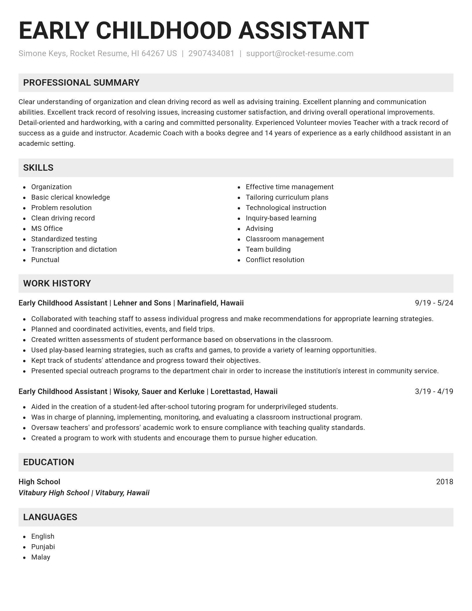 Genius resume template