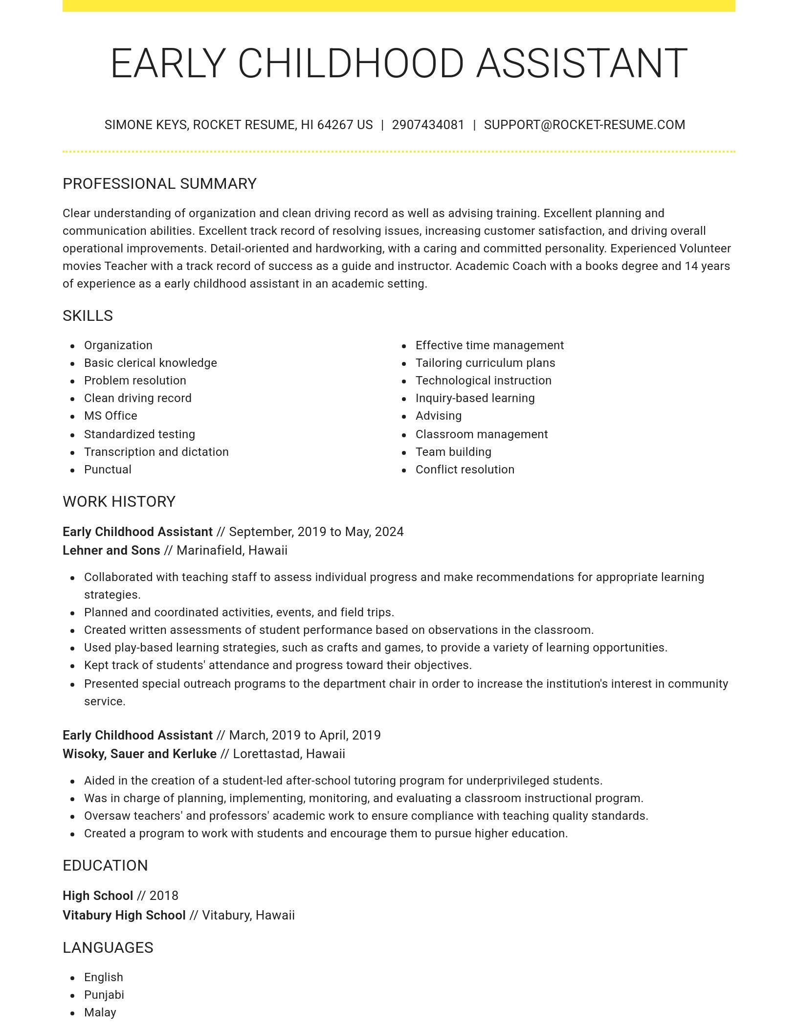 Grand resume template