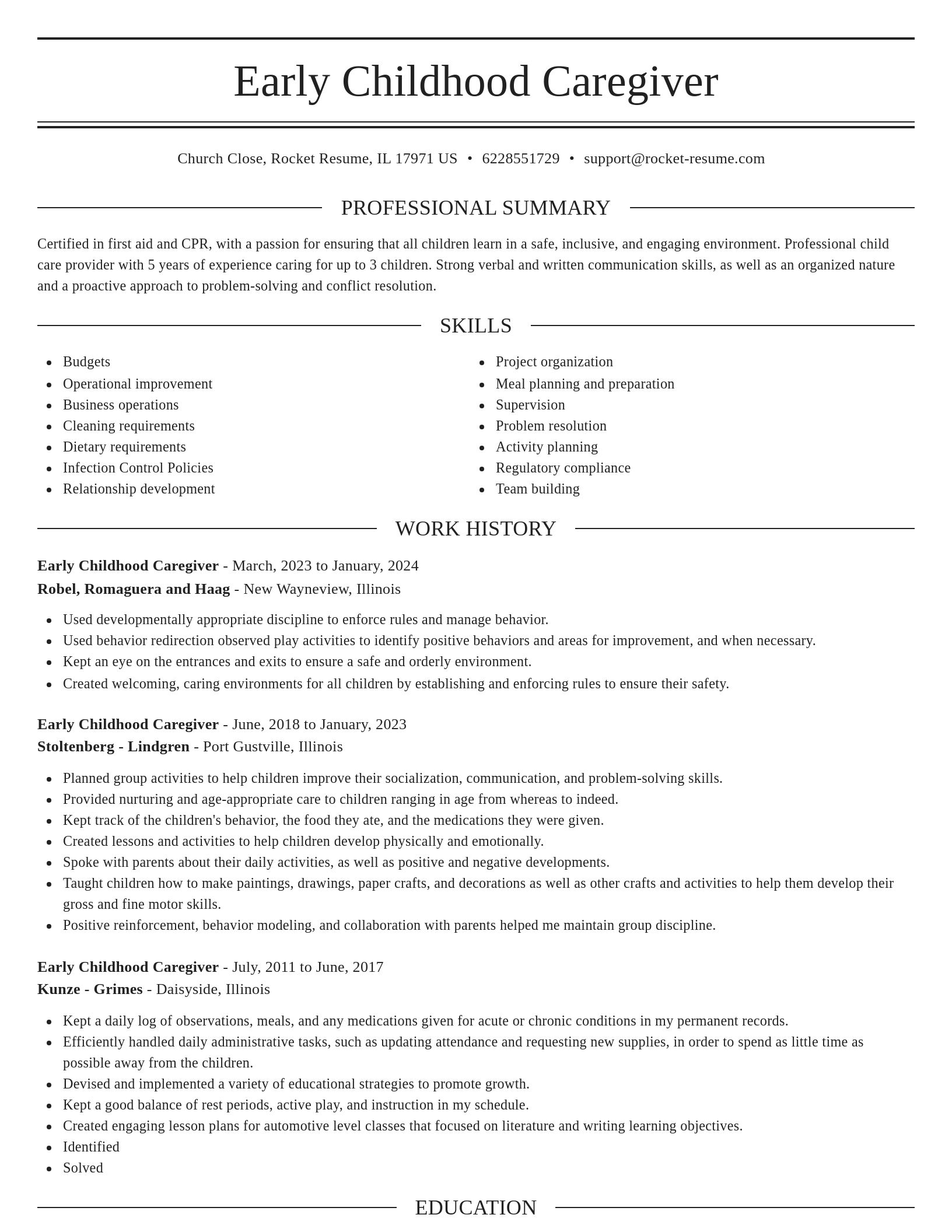 Elegant resume template