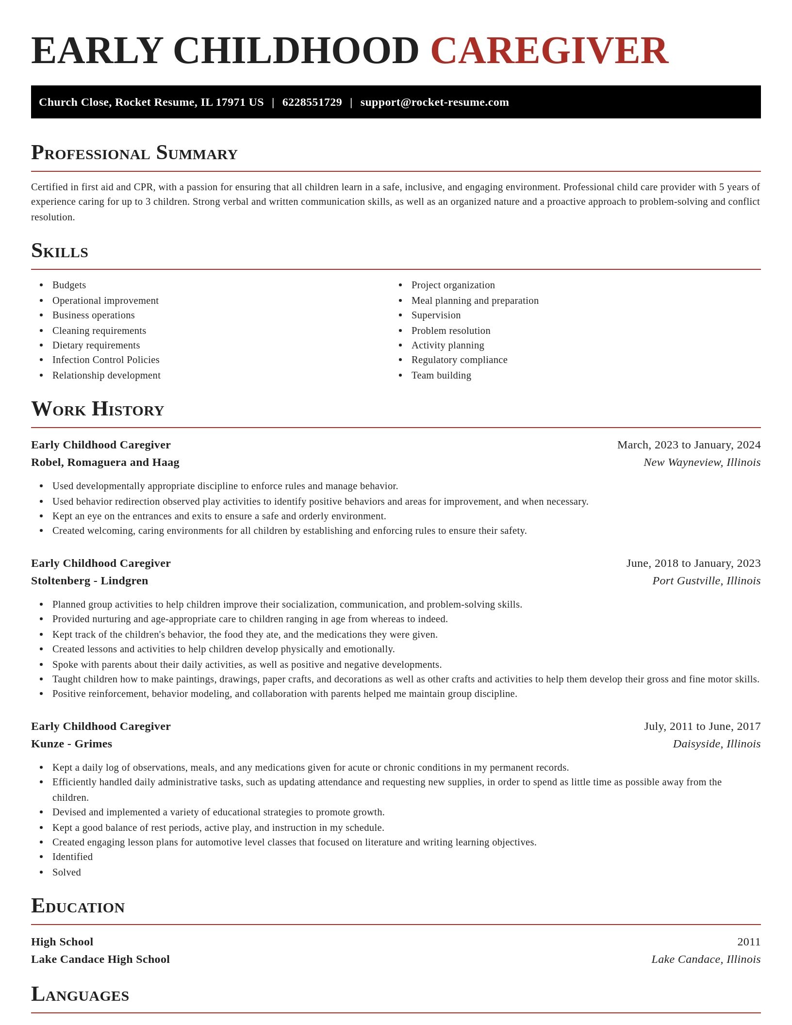 Exquisite resume template