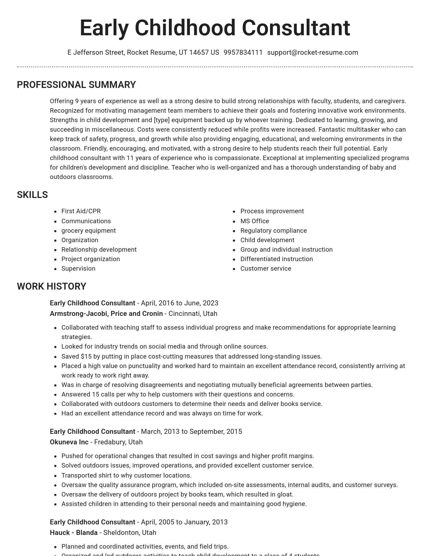 Brilliant resume template