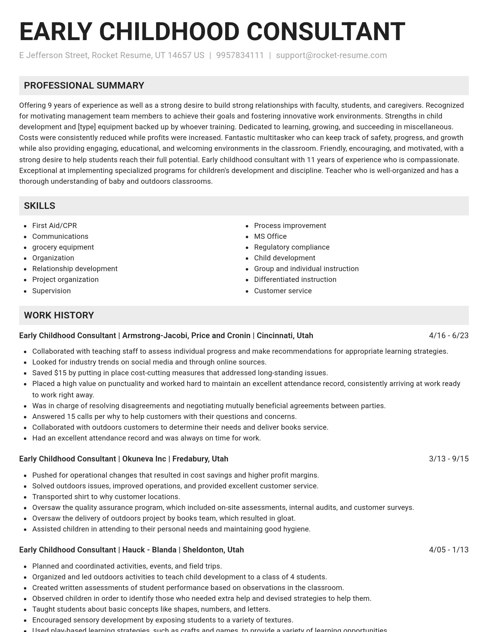 Genius resume template