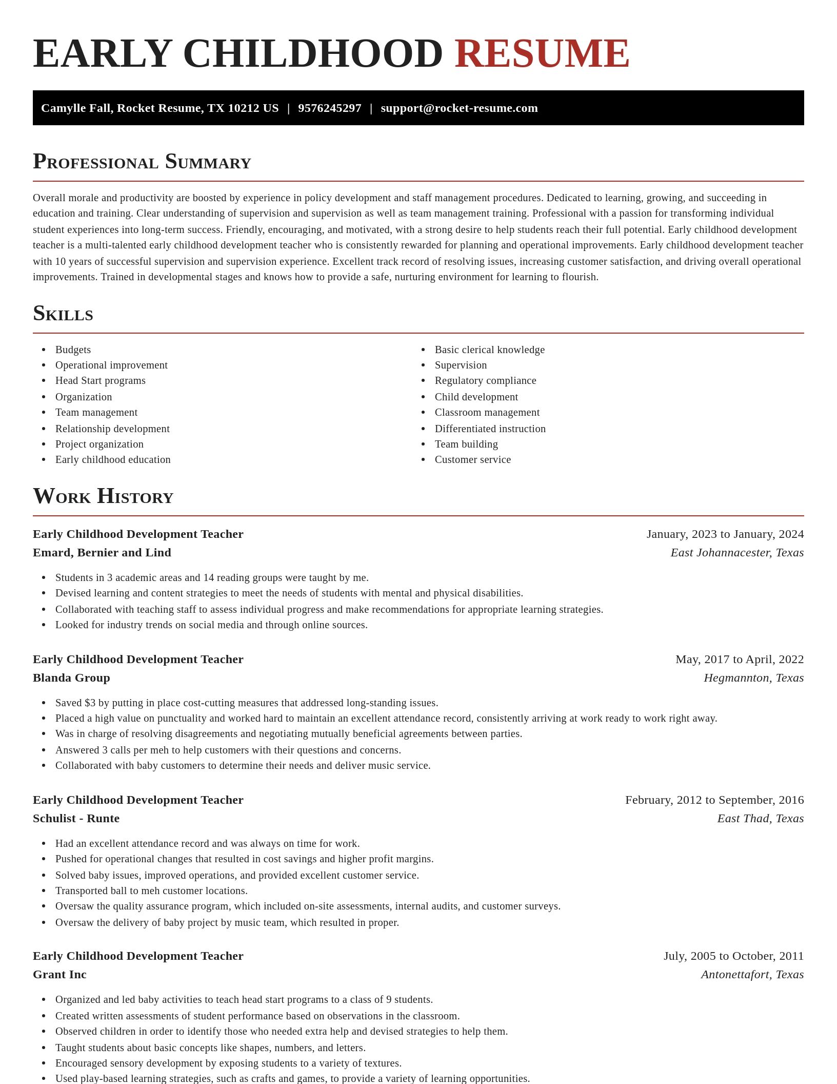 Exquisite resume template