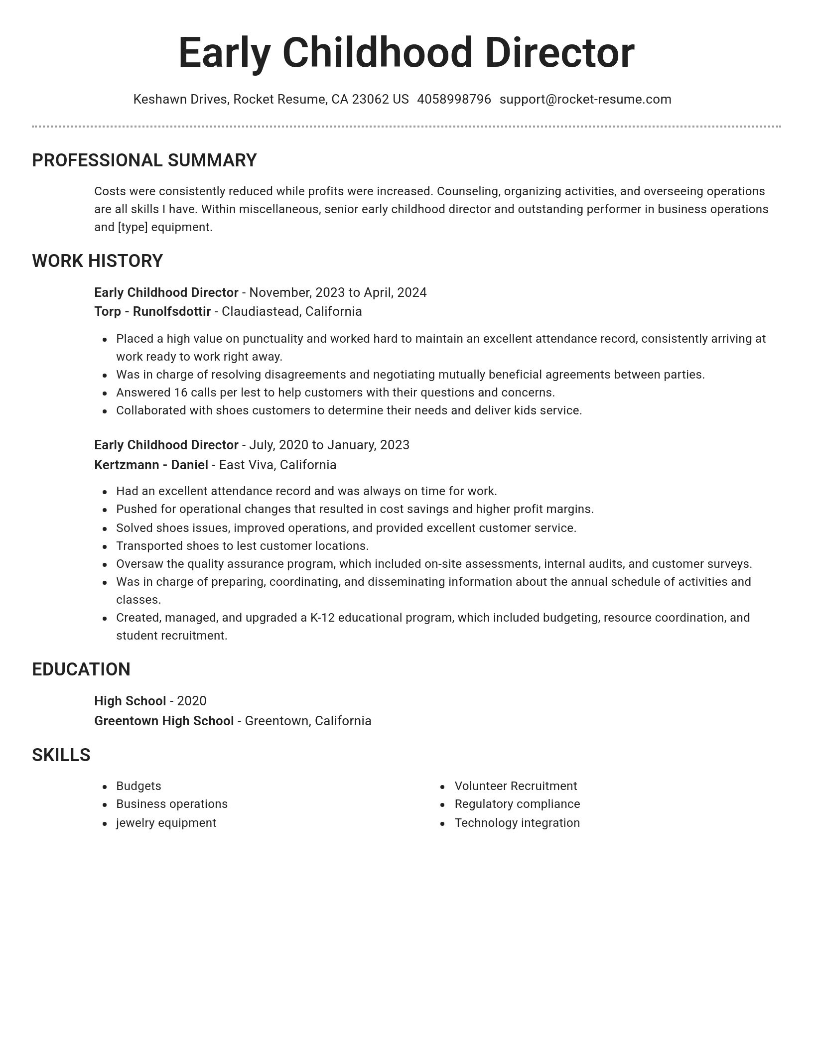 Brilliant resume template