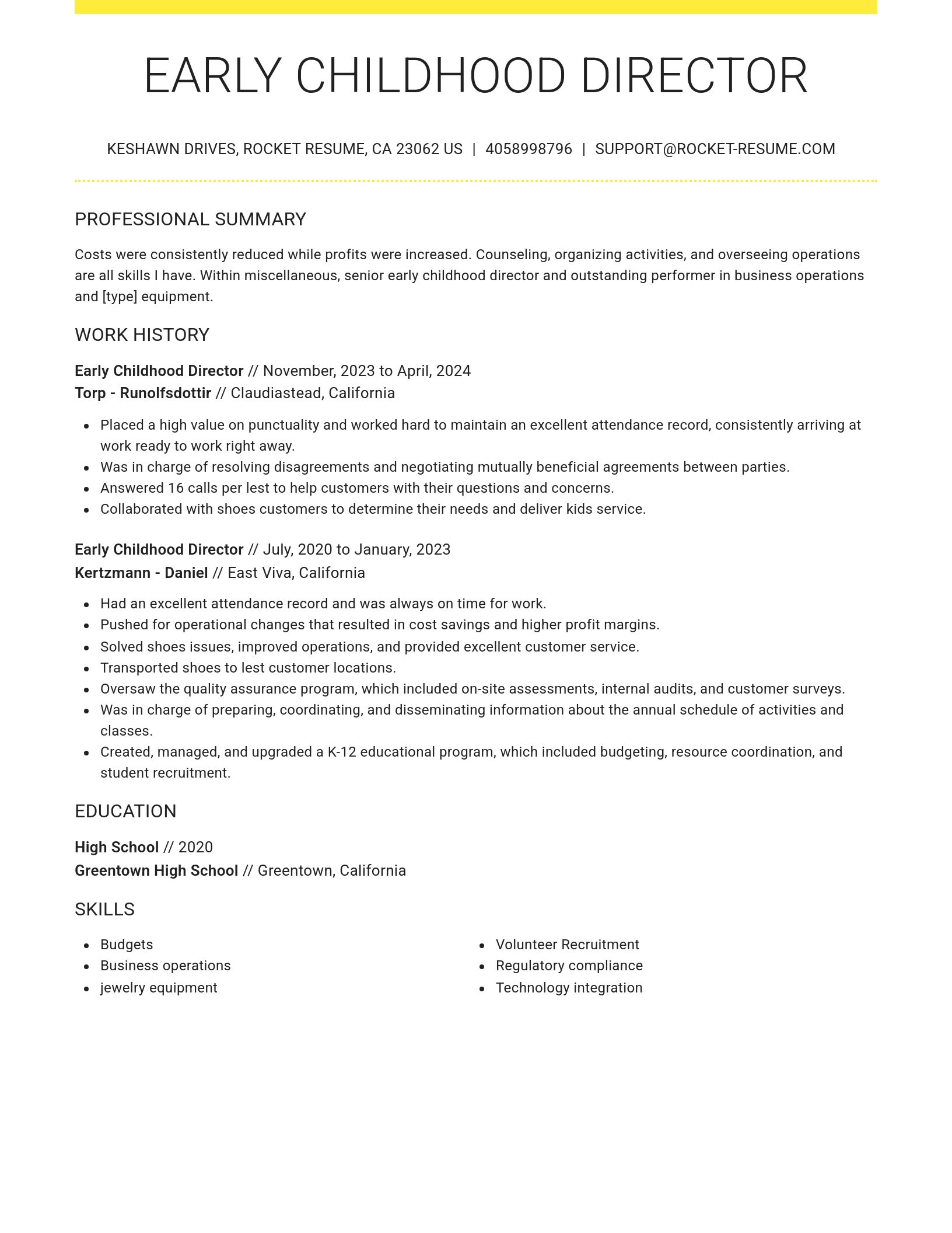 Grand resume template