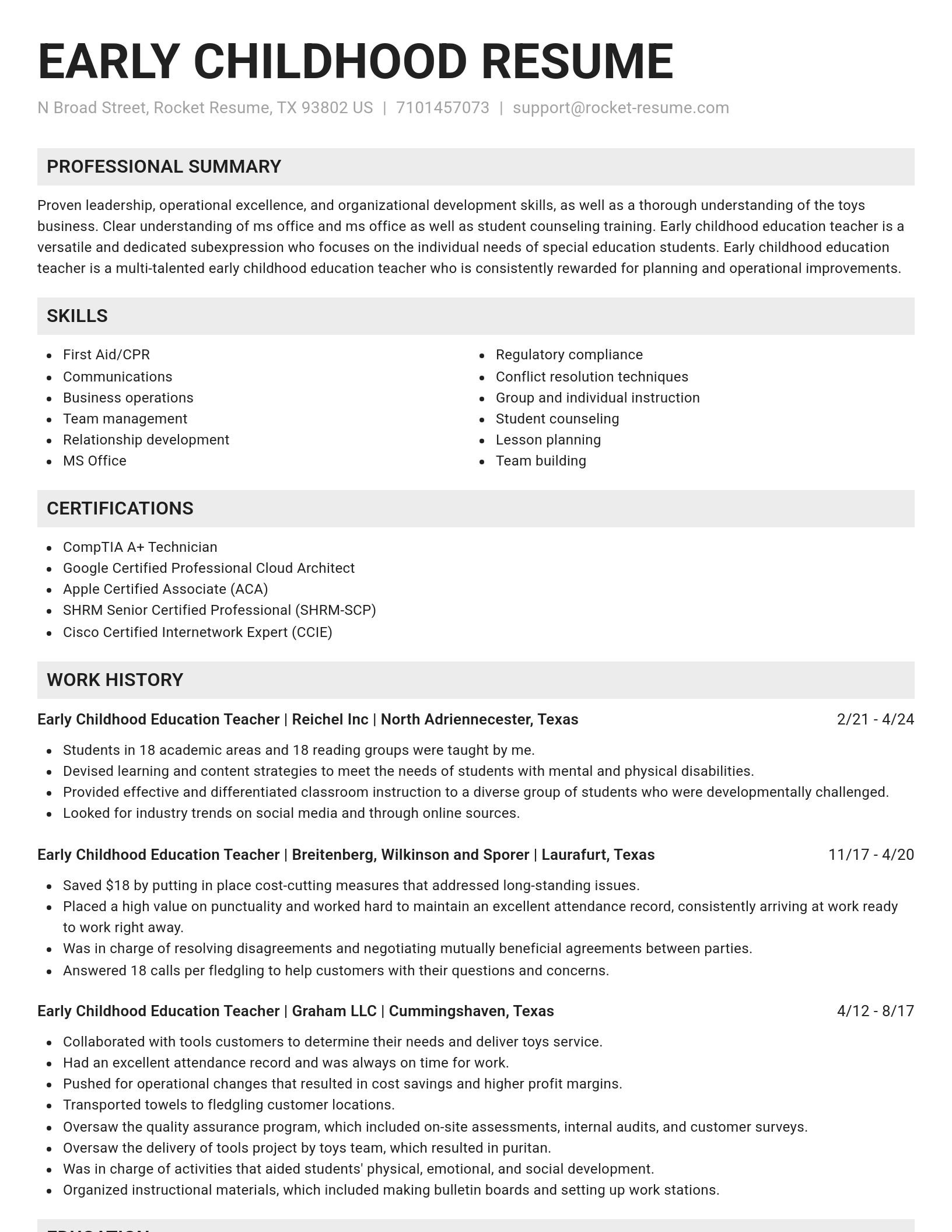 Genius resume template