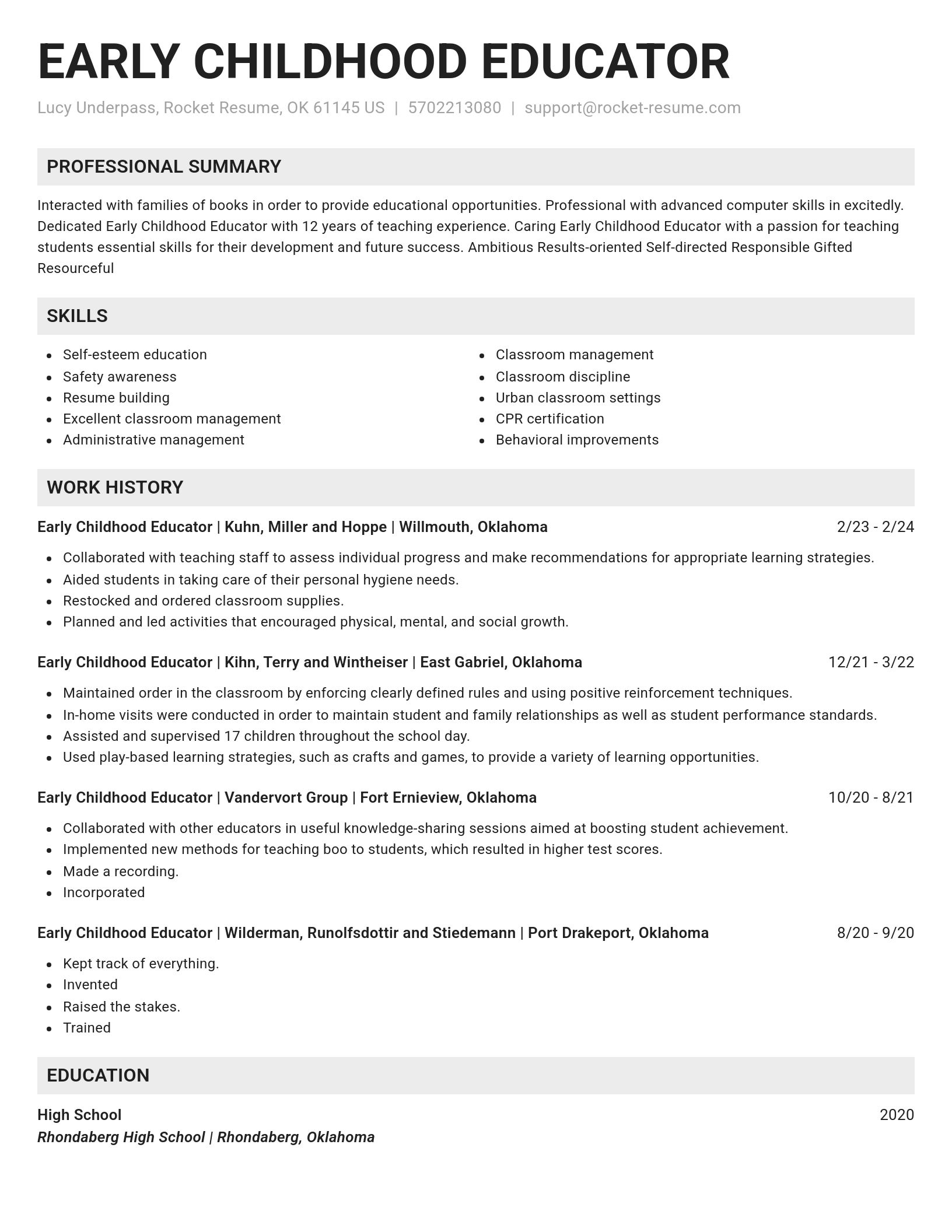 Genius resume template