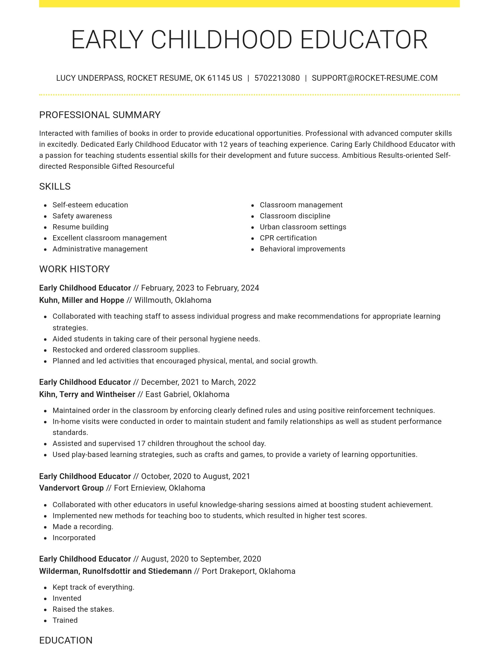 Grand resume template