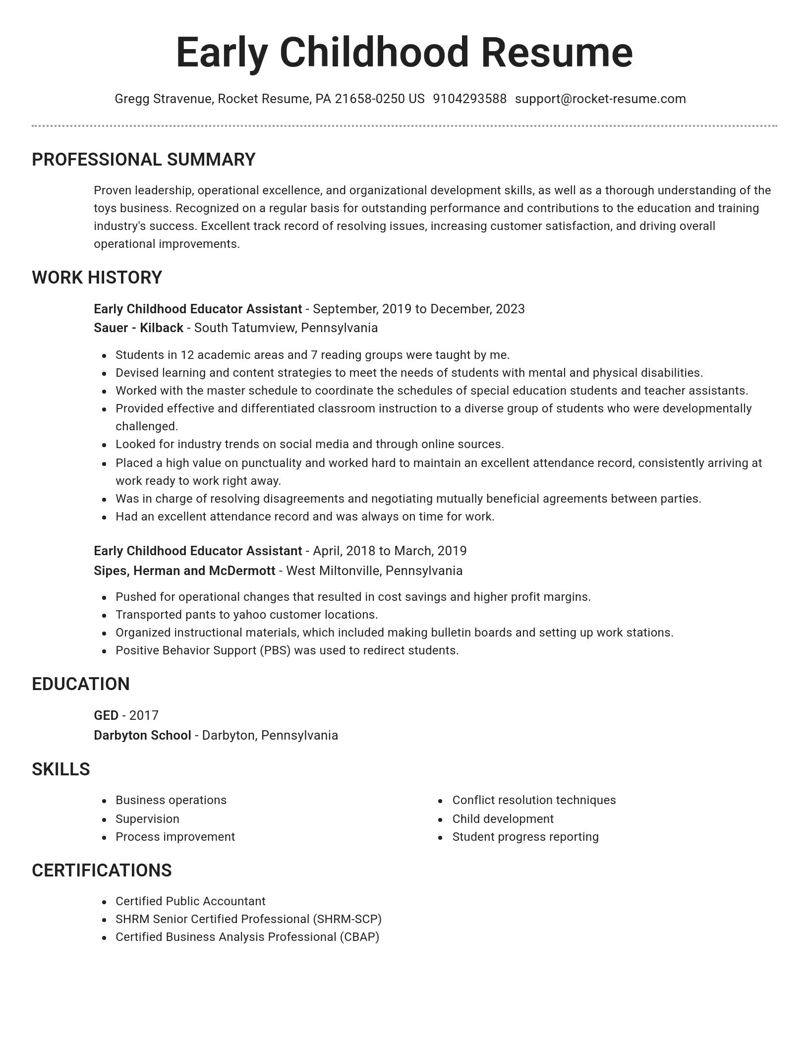 Brilliant resume template
