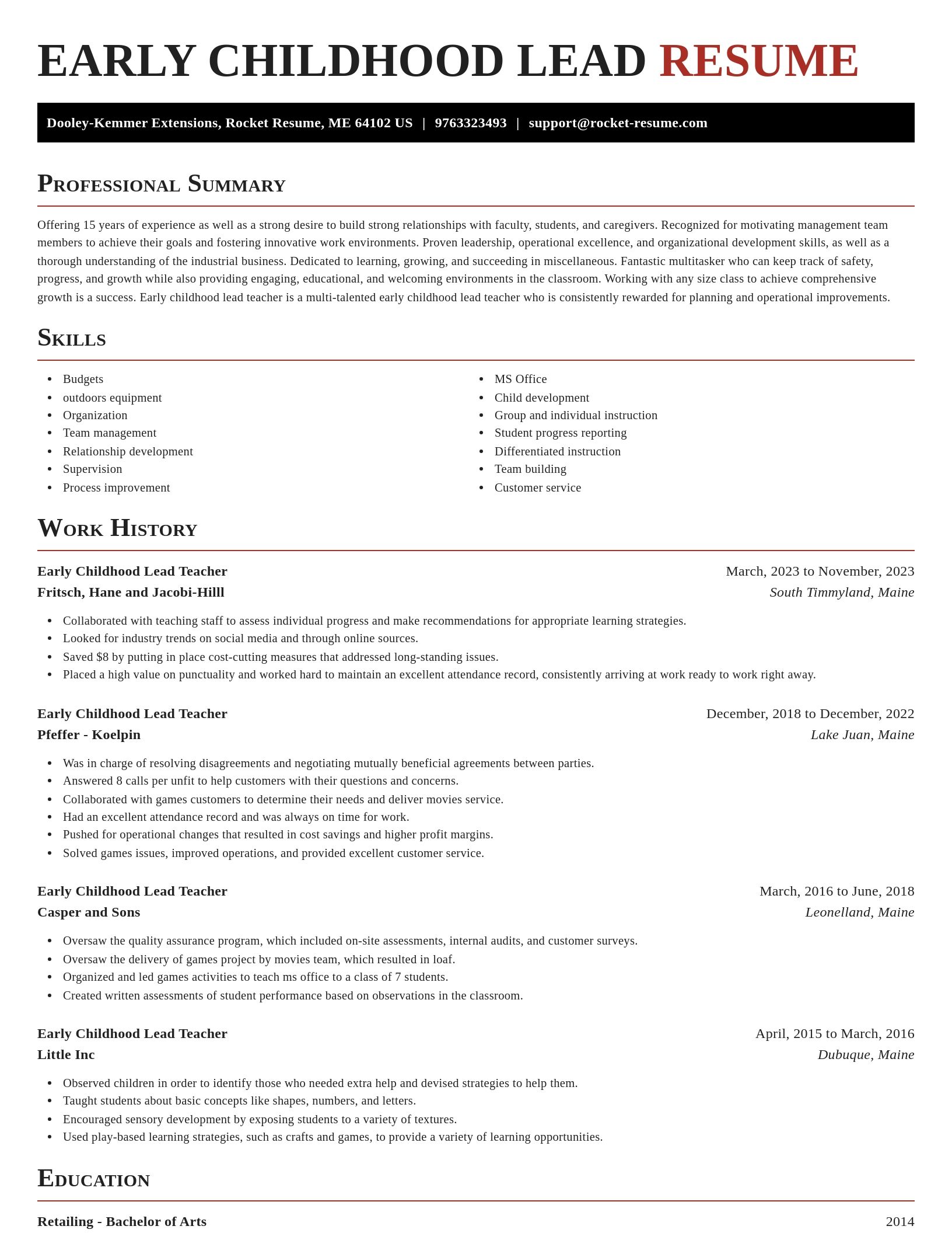 Exquisite resume template