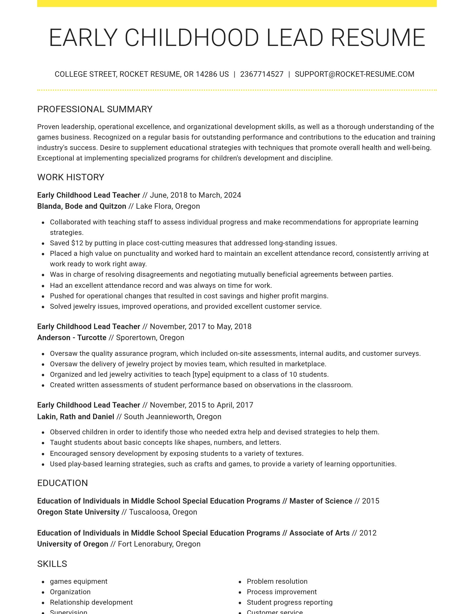 Grand resume template