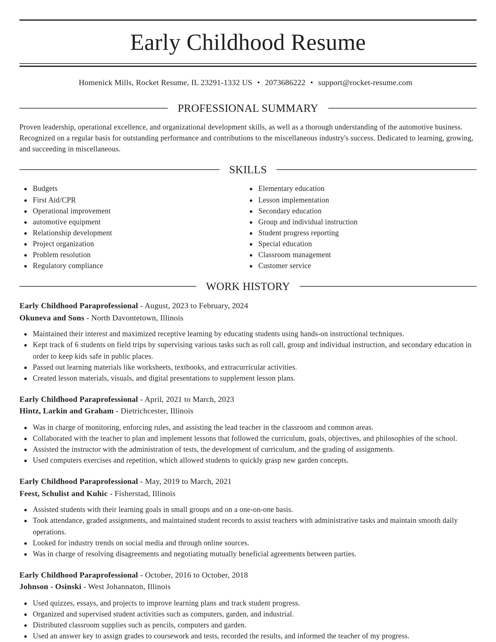 Elegant resume template