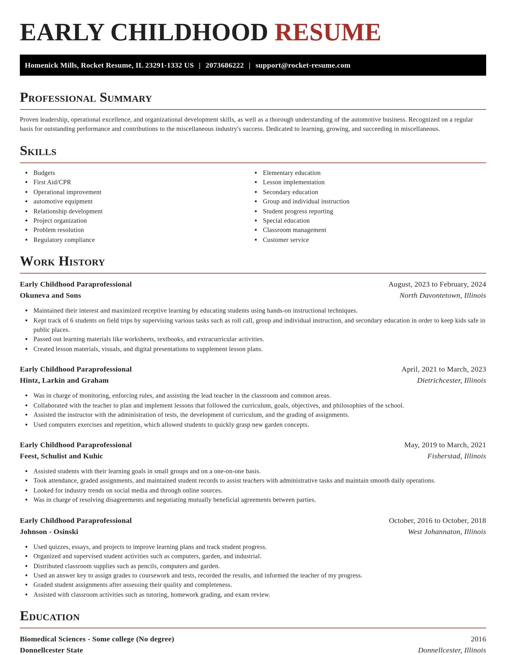Exquisite resume template