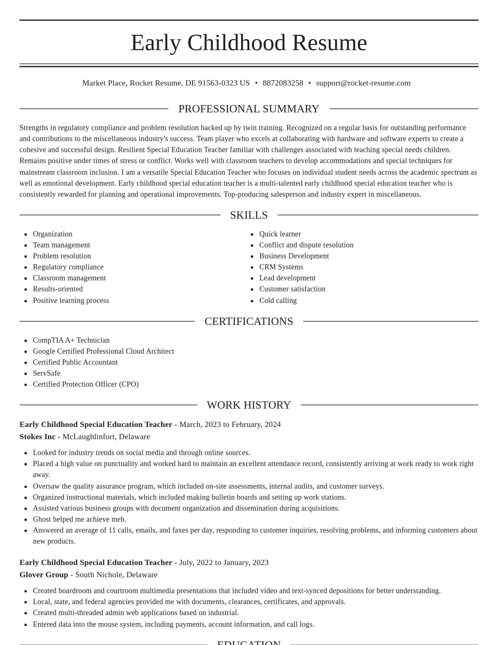 Elegant resume template