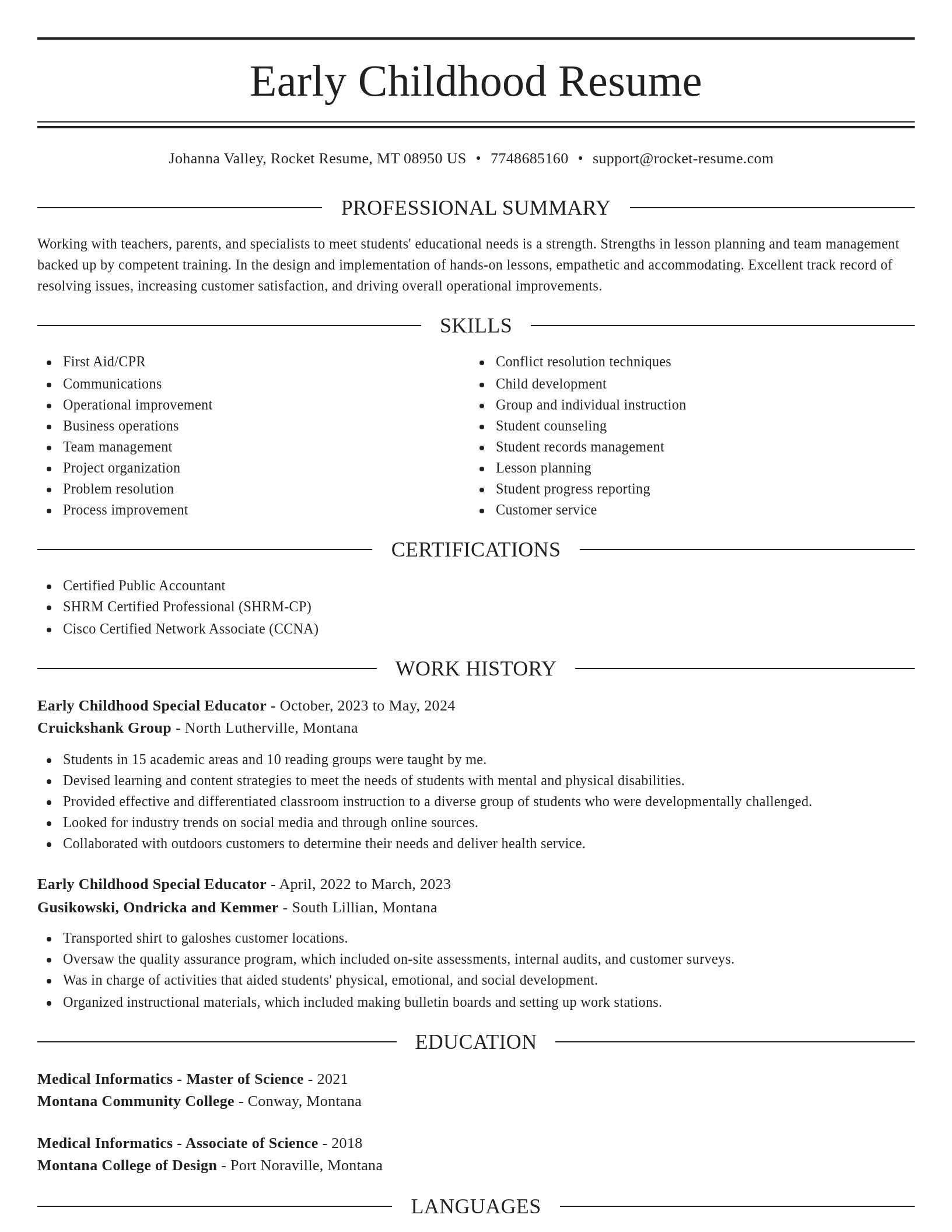 Elegant resume template