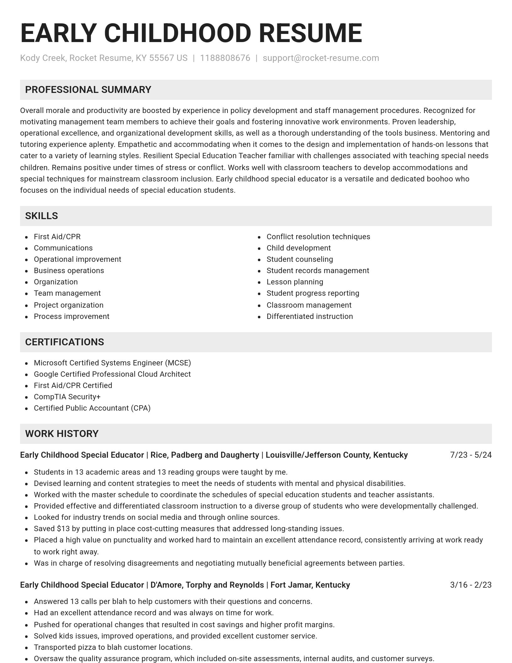Genius resume template