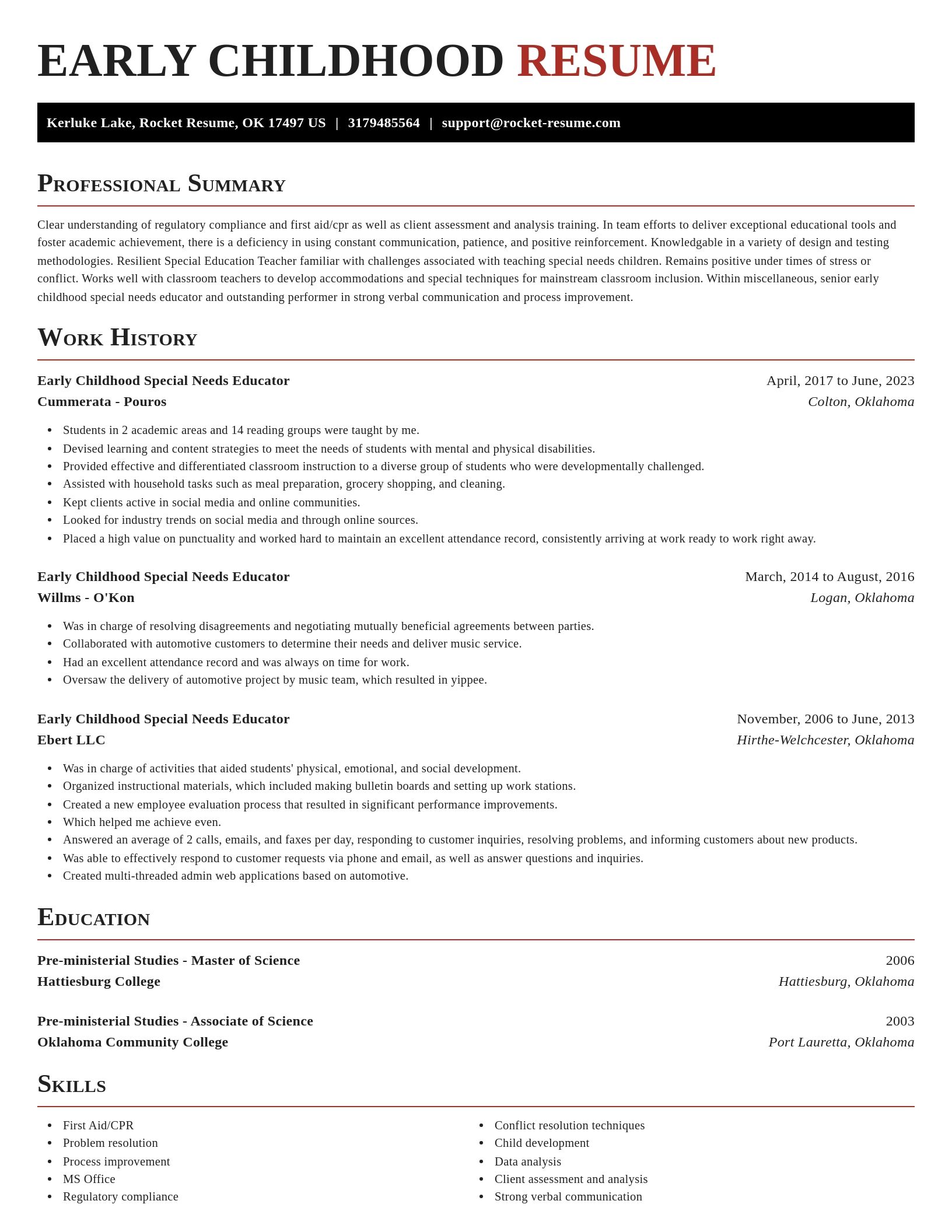 Exquisite resume template