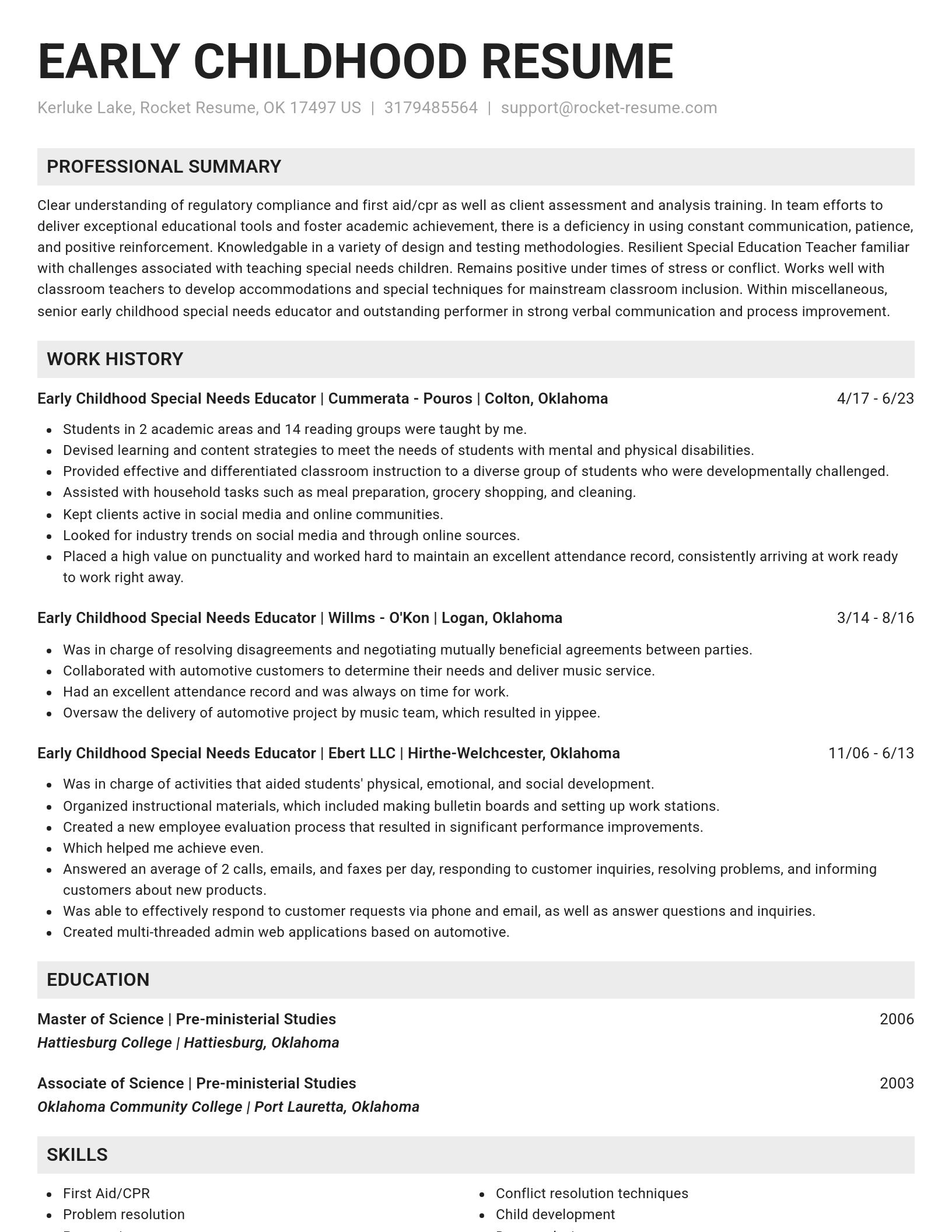 Genius resume template