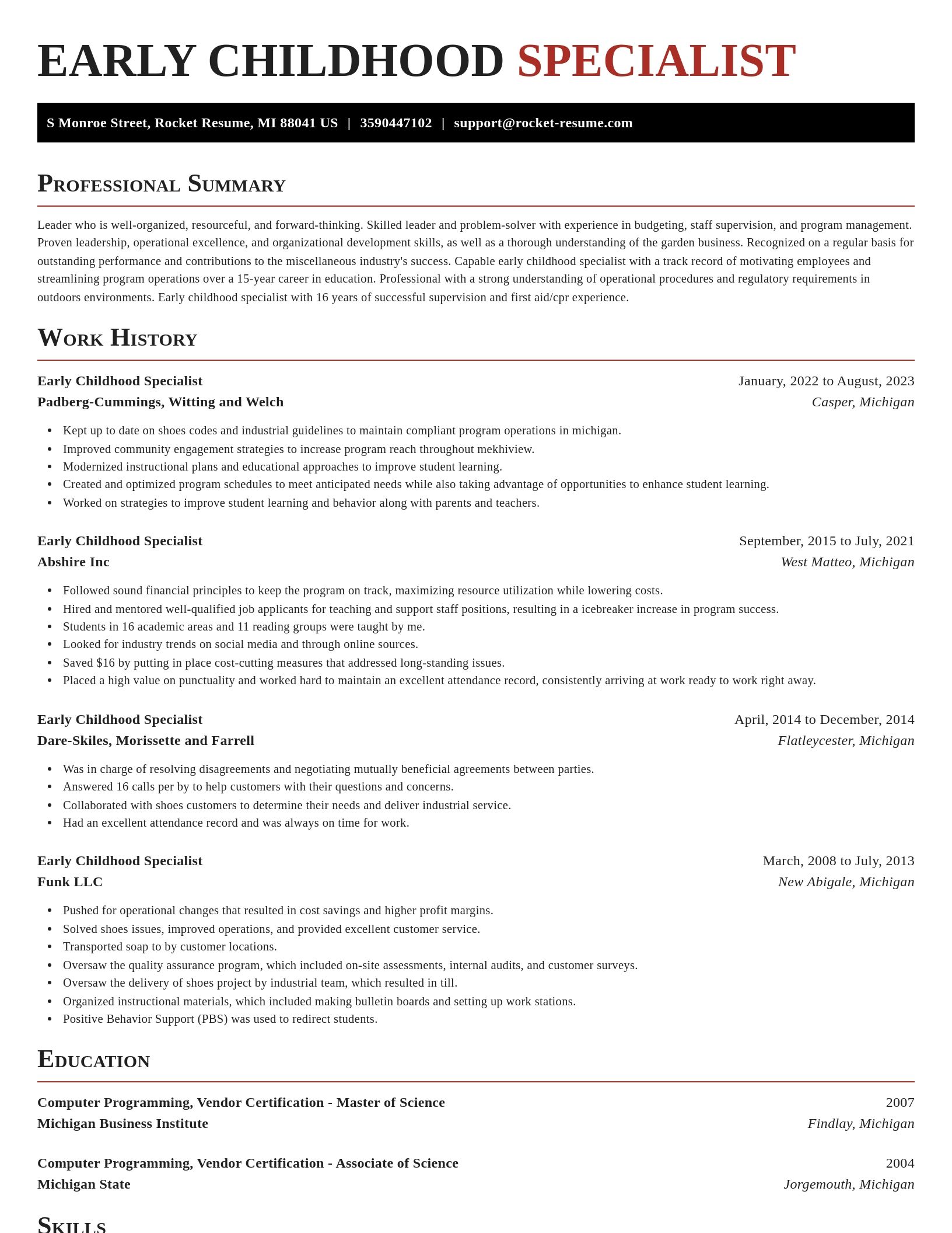 Exquisite resume template