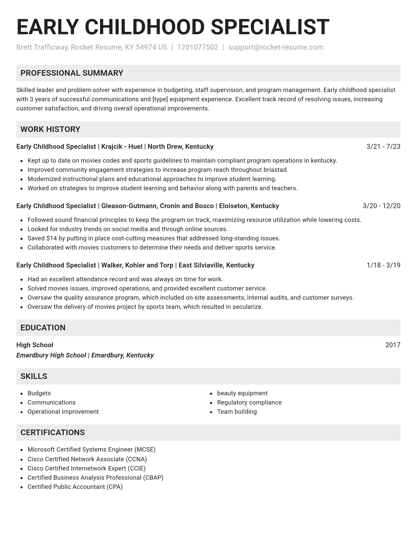 Genius resume template
